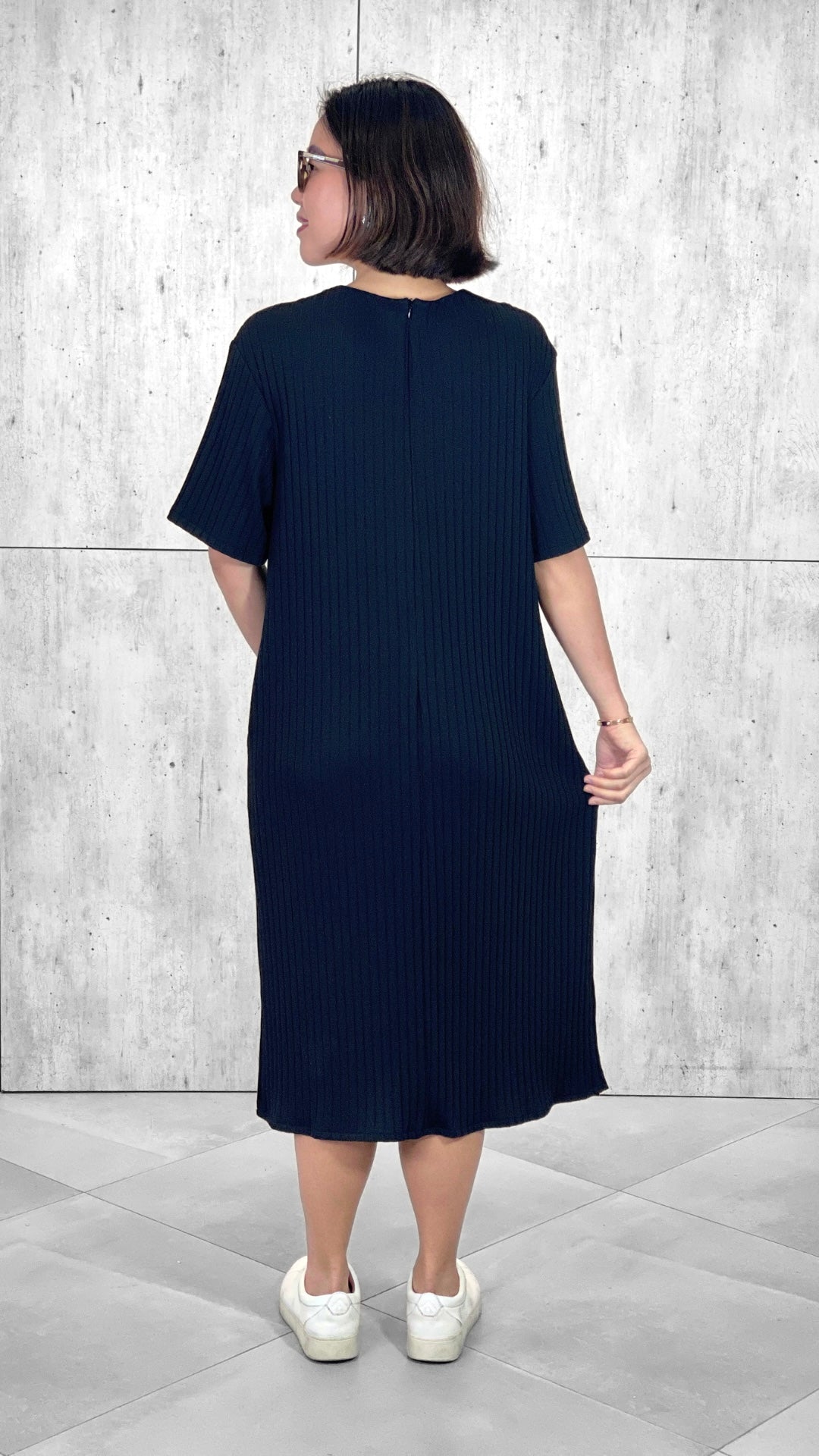 Solanna (Plus Size) Floral Ribbed Dress