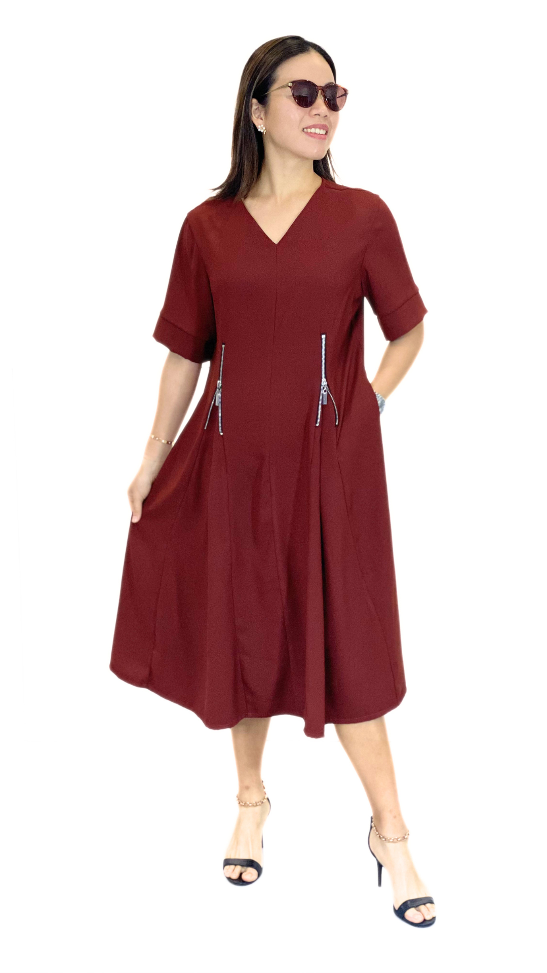 Kristie (Plus Size) Zipper Dress