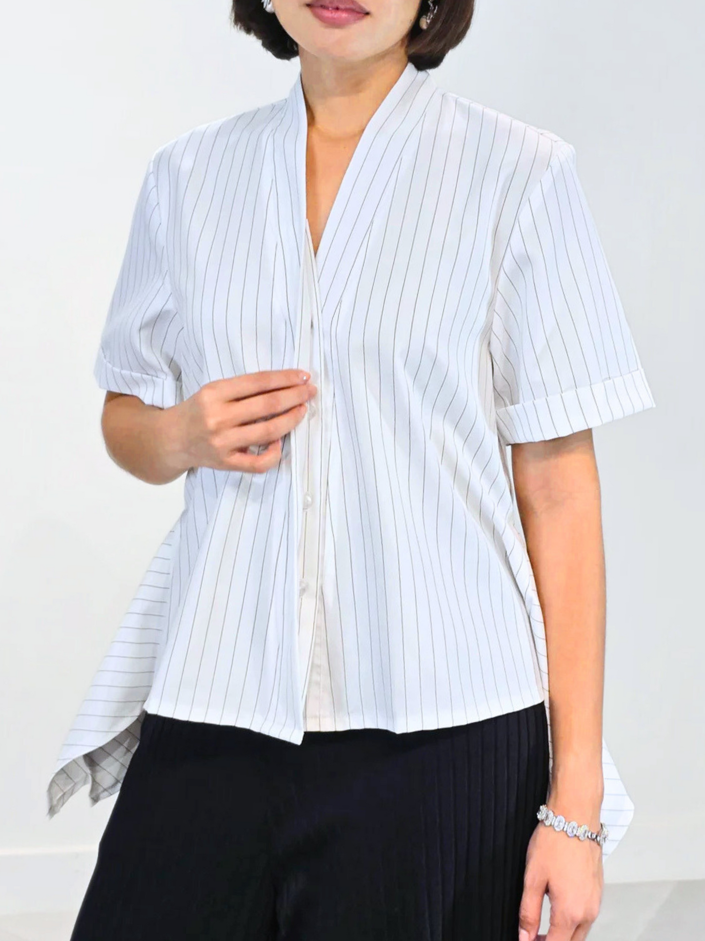 Kira Pinstripes Top