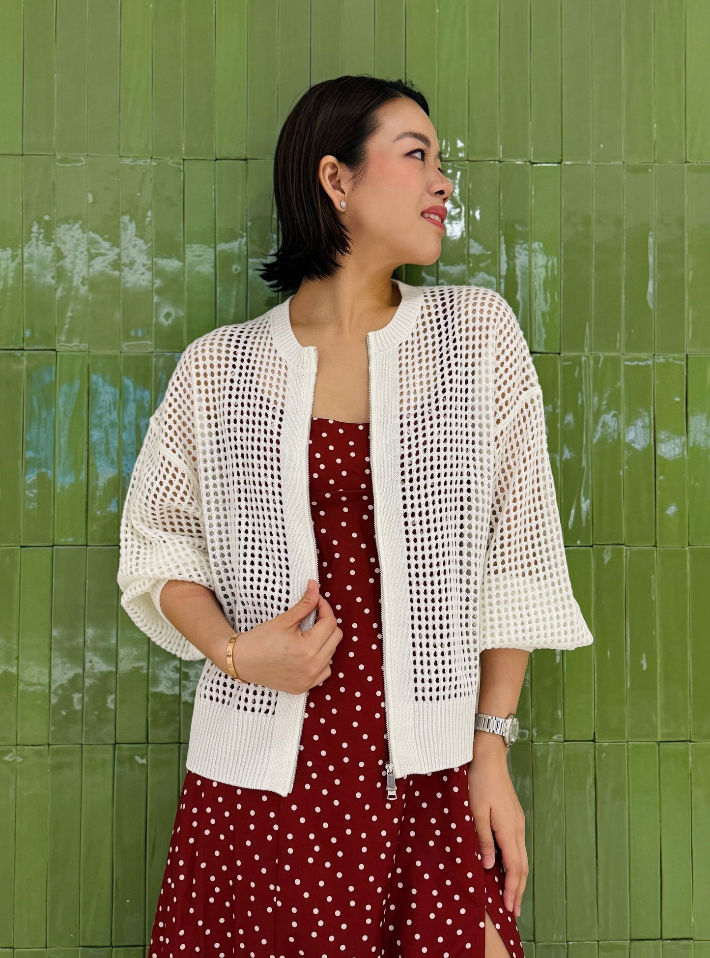 Lia (Plus Size) Mesh Jacket