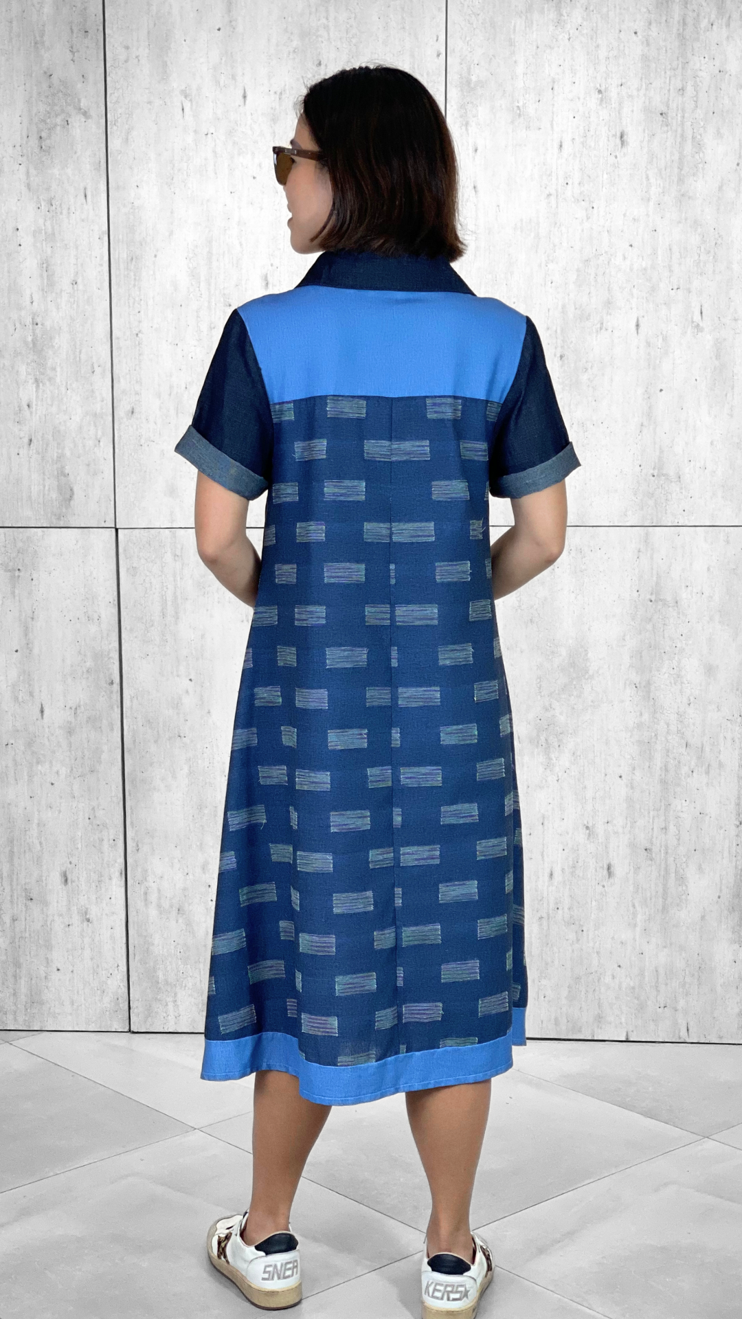 Vivian (Plus Size) Ethnic Denim Dress
