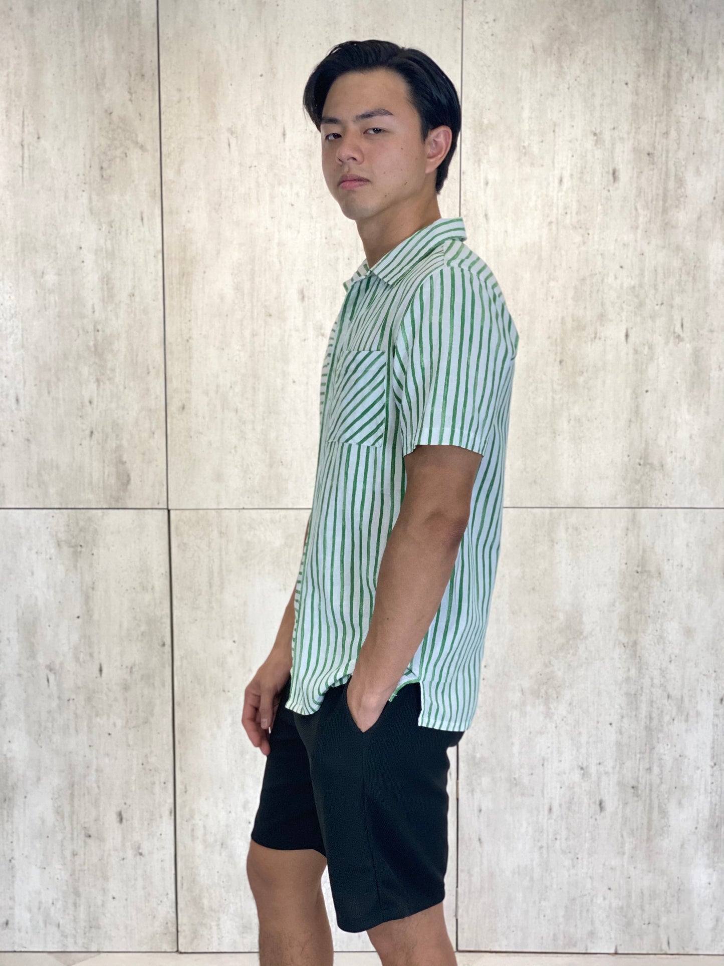 Scott Stripes Polo Top (UNISEX)