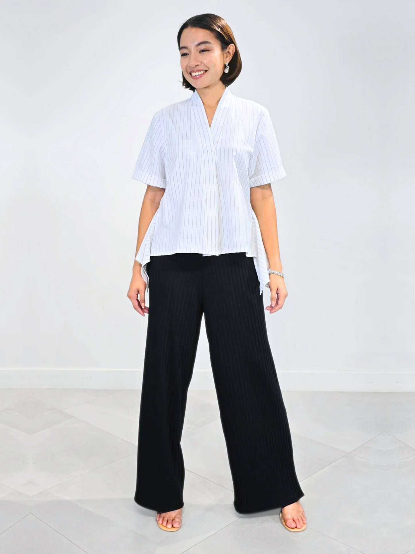 Kira Pinstripes Top