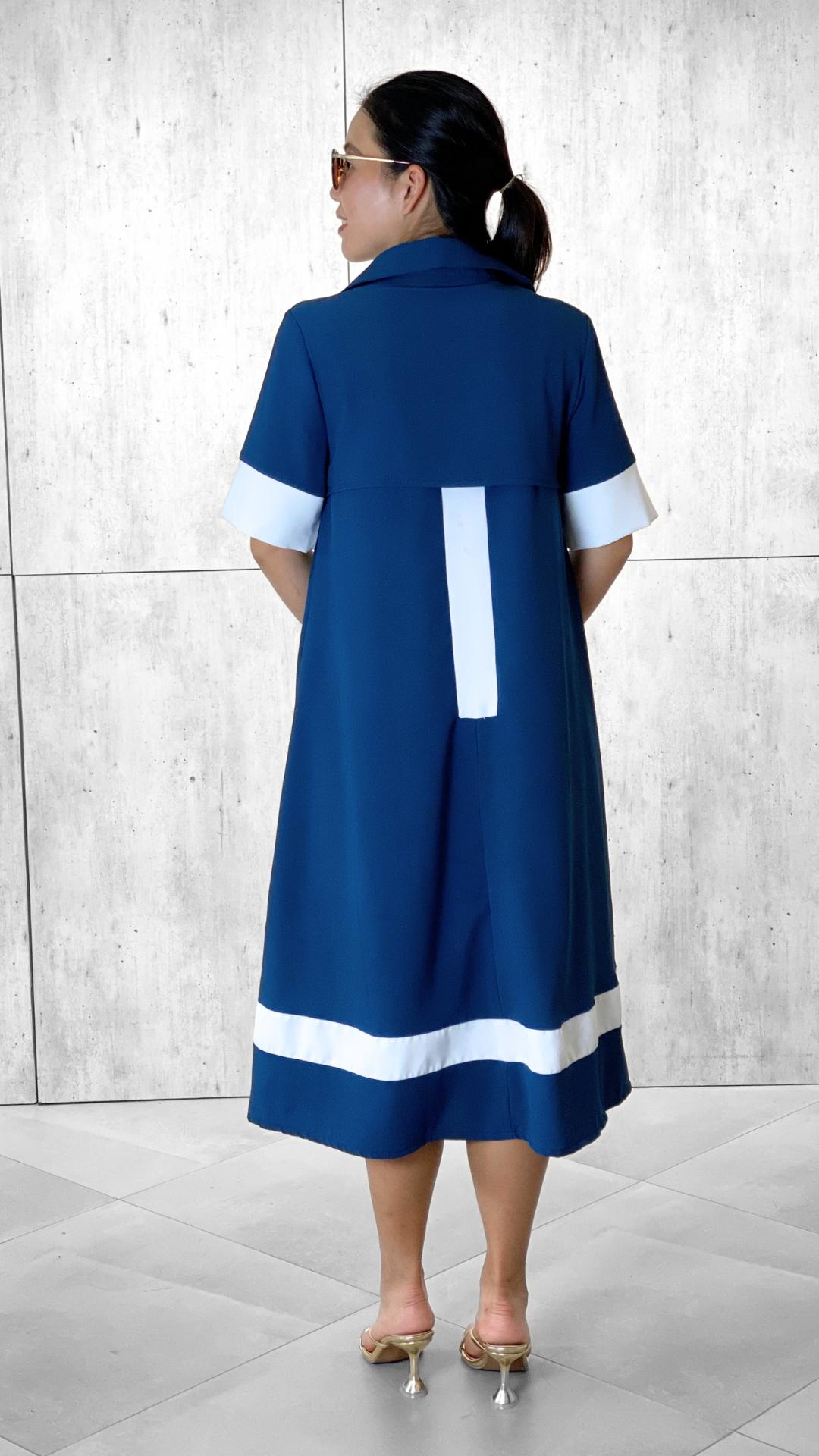 Toni Accent Dress (Sash Included)