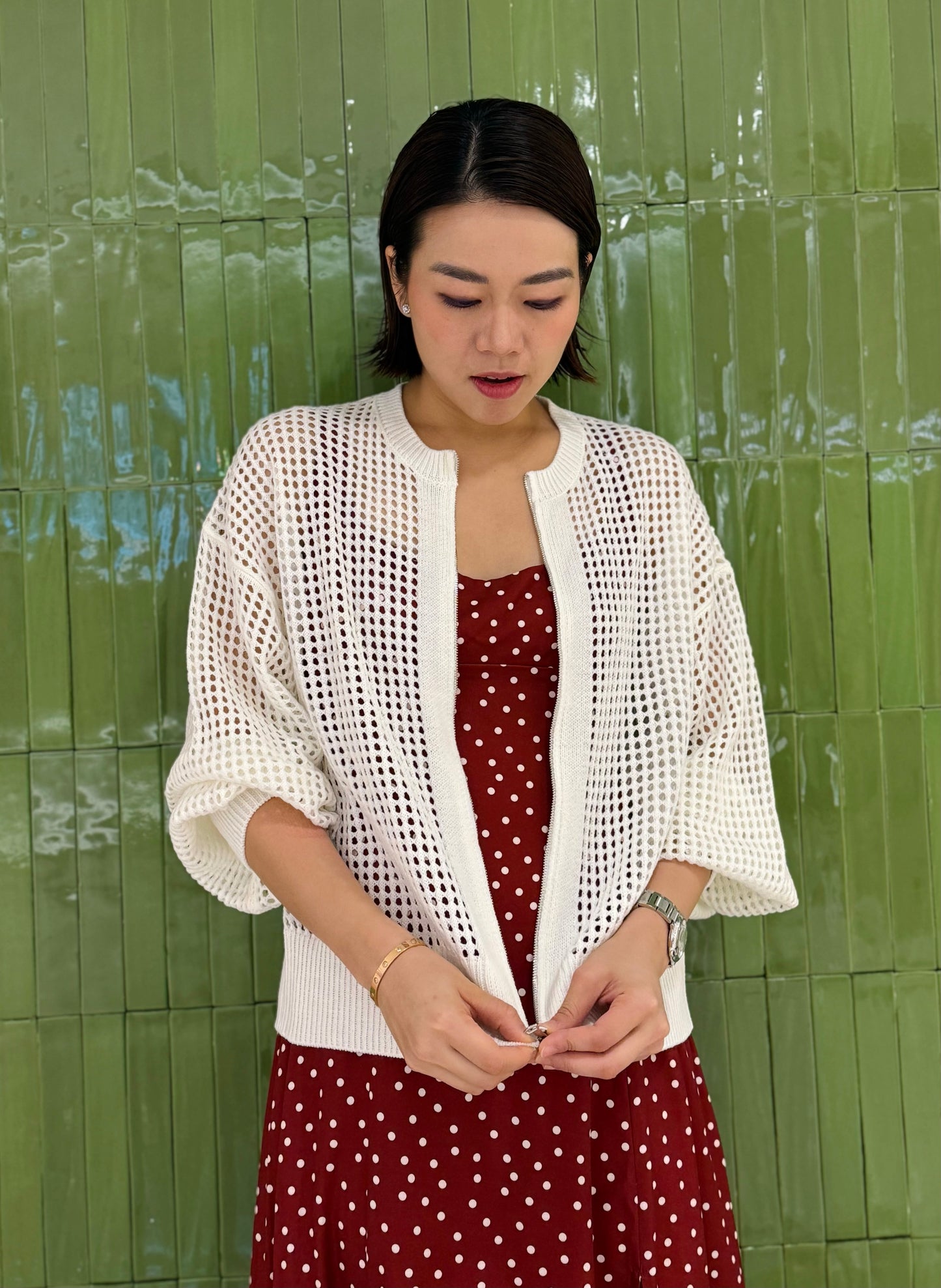 Lia (Plus Size) Mesh Jacket