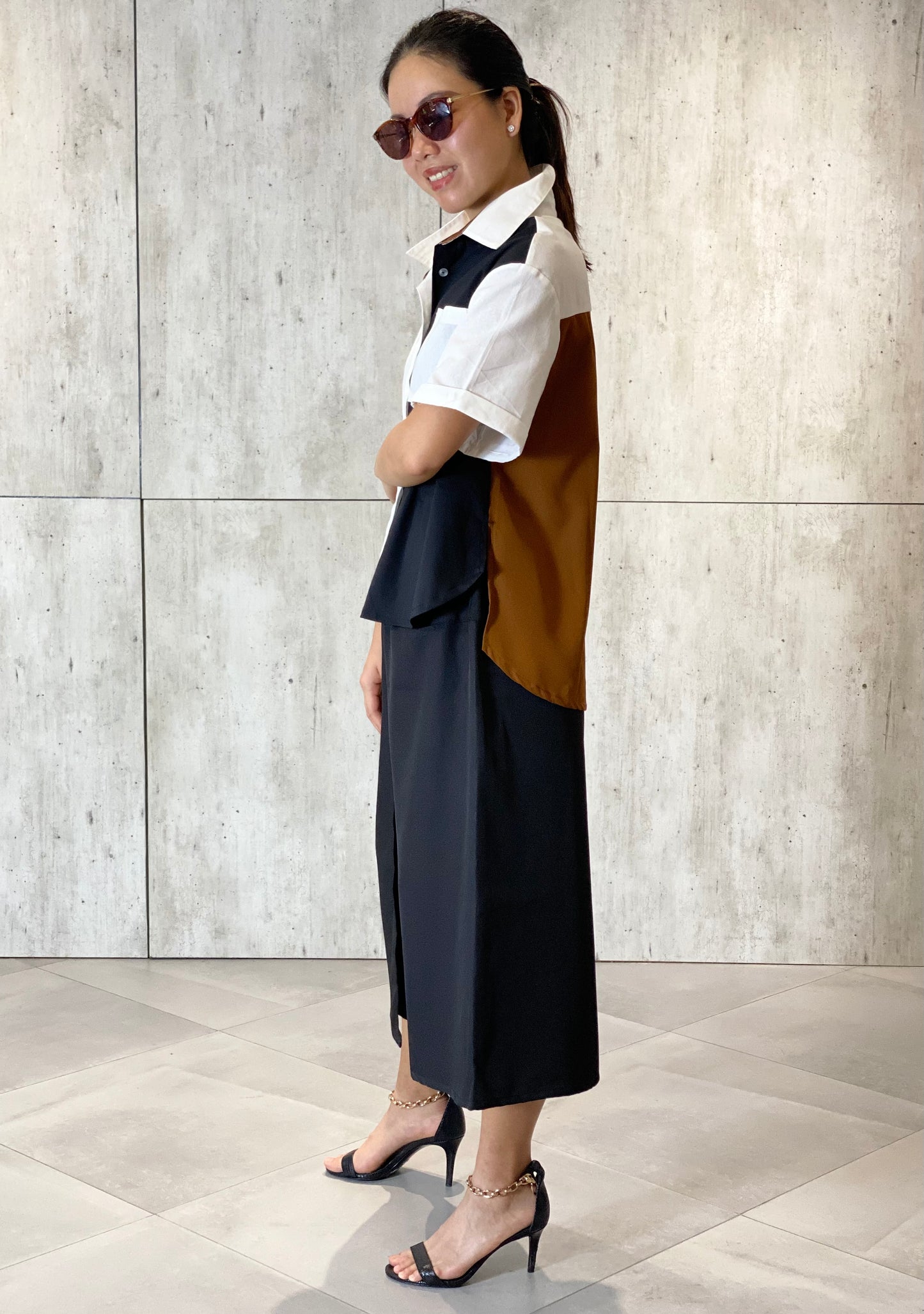 Tracy (Plus Size) Colorblock Top