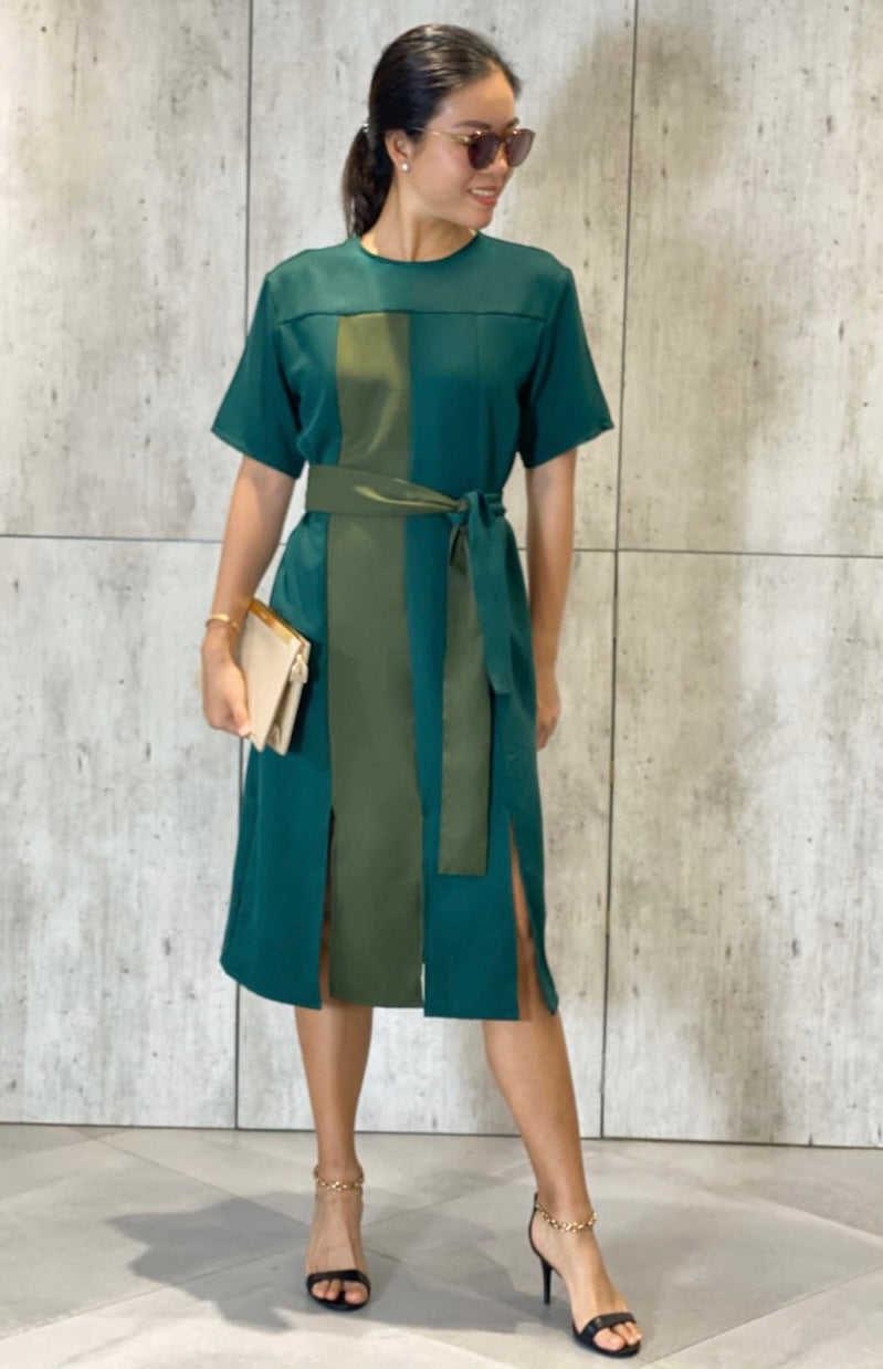 Mitch Sleeve Dress (Sash Included)