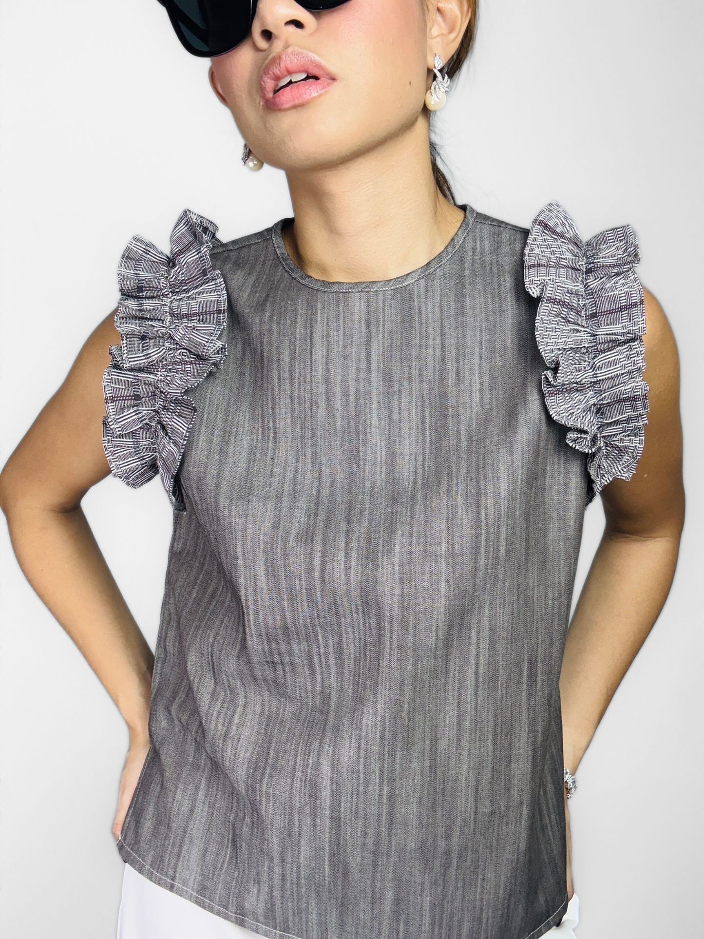 Diana Ethnic Ruffle Top