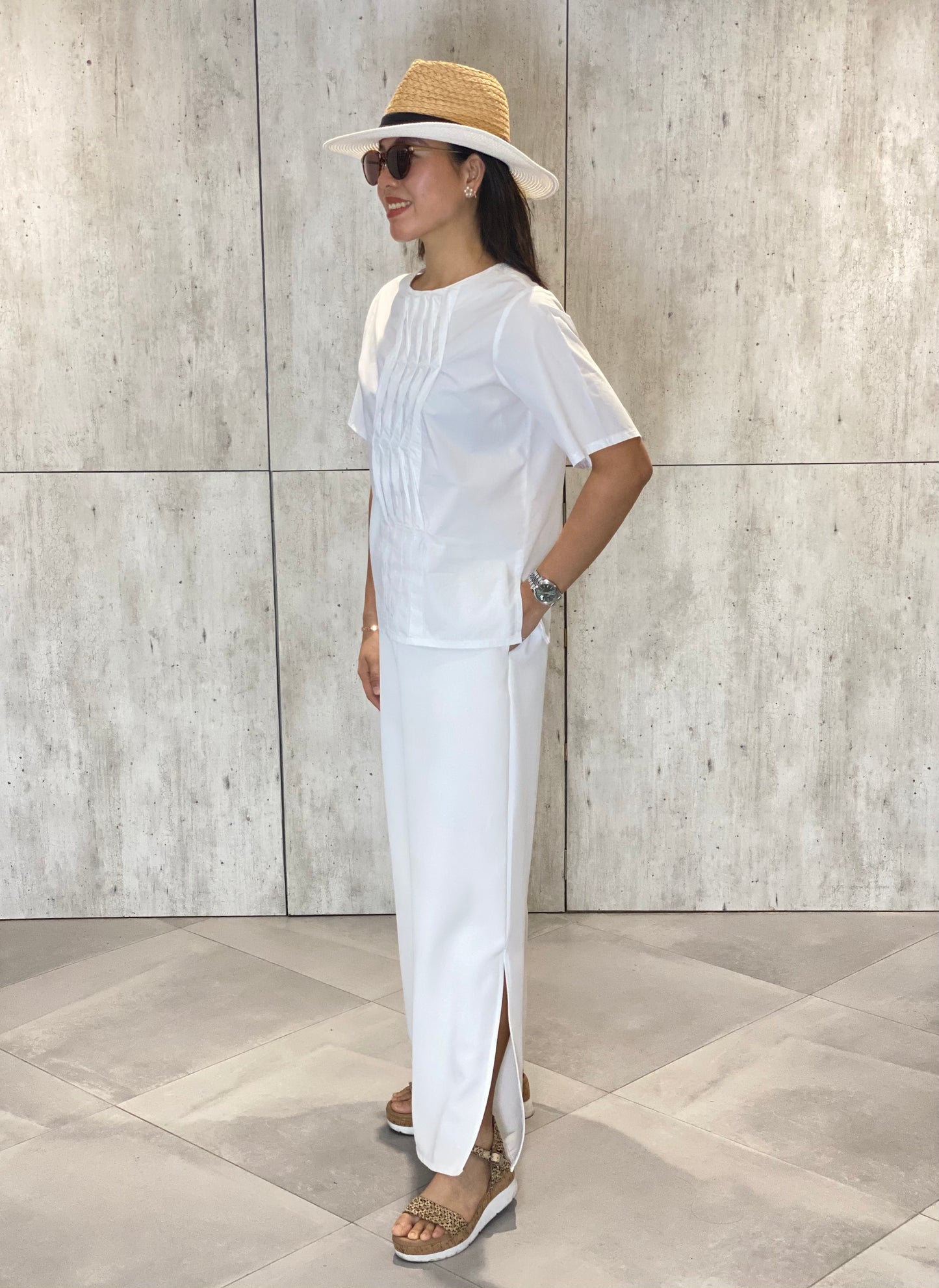 Nelly (Plus Size) Pleated Top