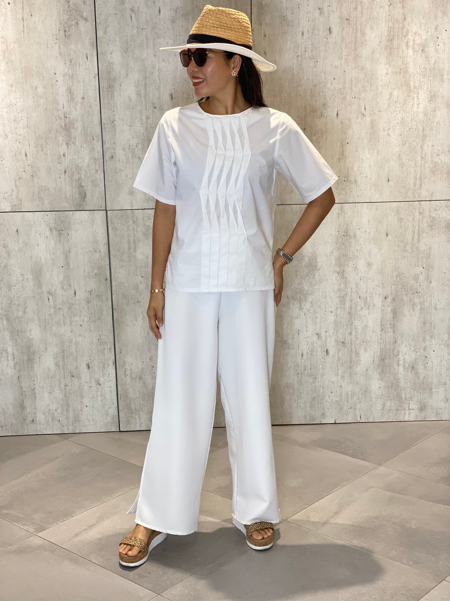 Nelly (Plus Size) Pleated Top