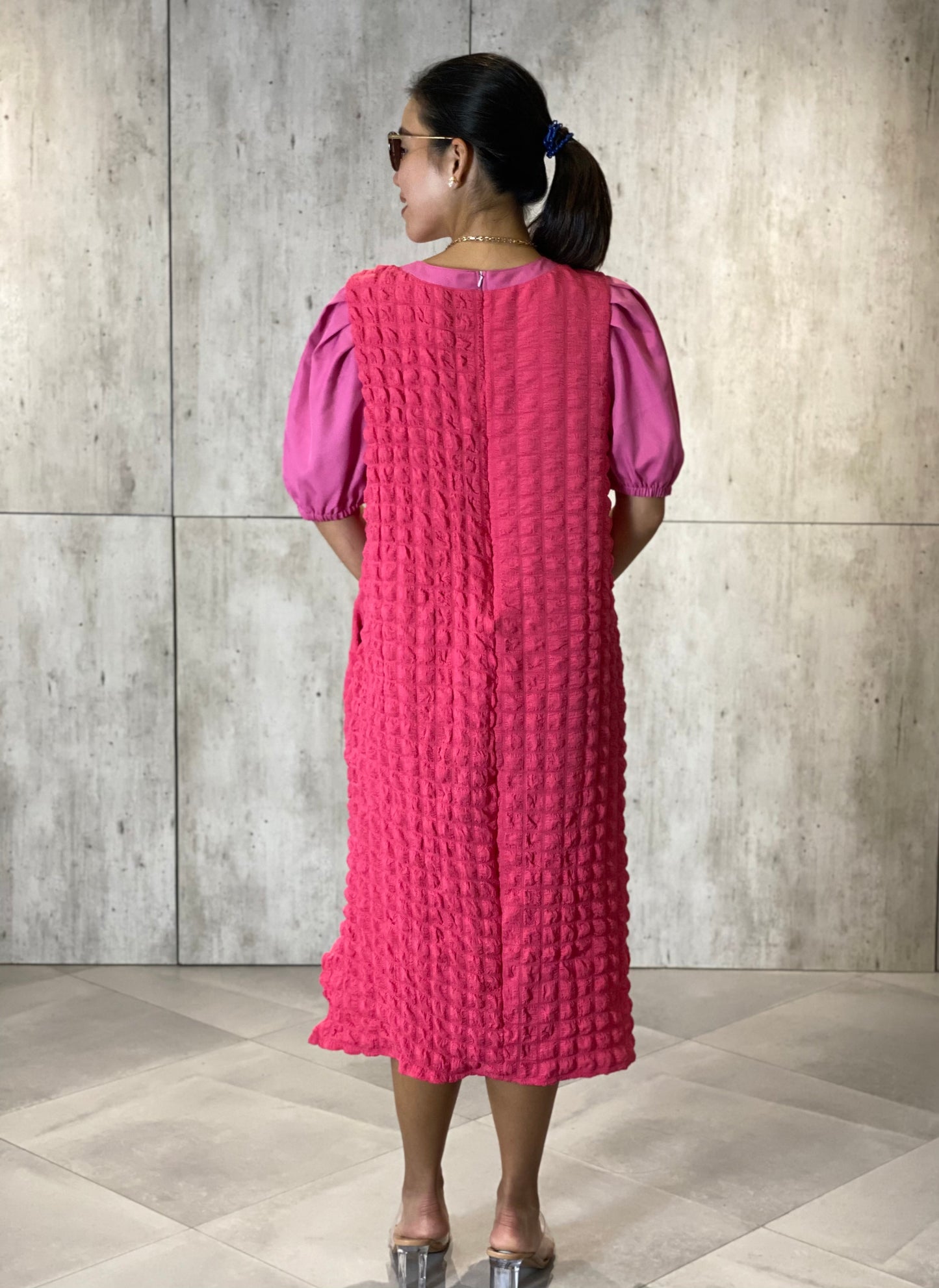 Harley Waffle Dress (Sash Included)