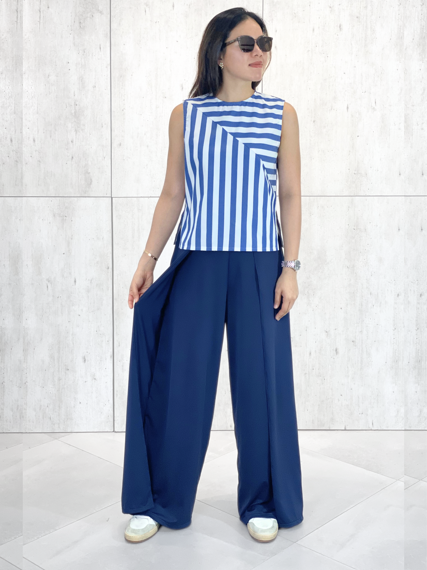 Claudine Nautical Top
