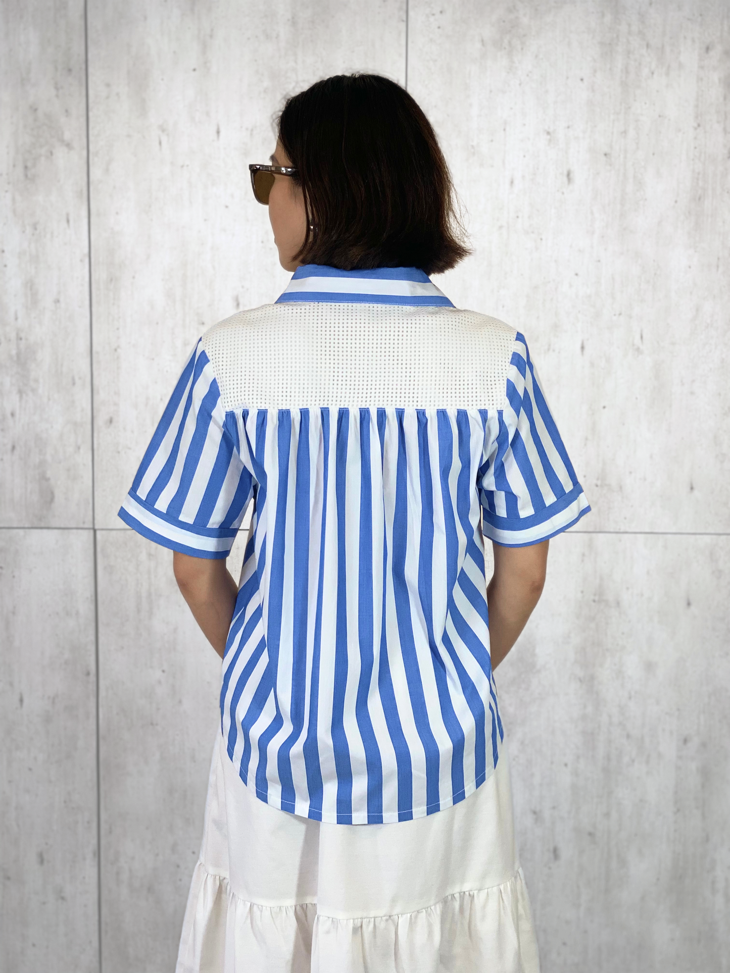 Solis (Plus Size) Mesh Polo Top