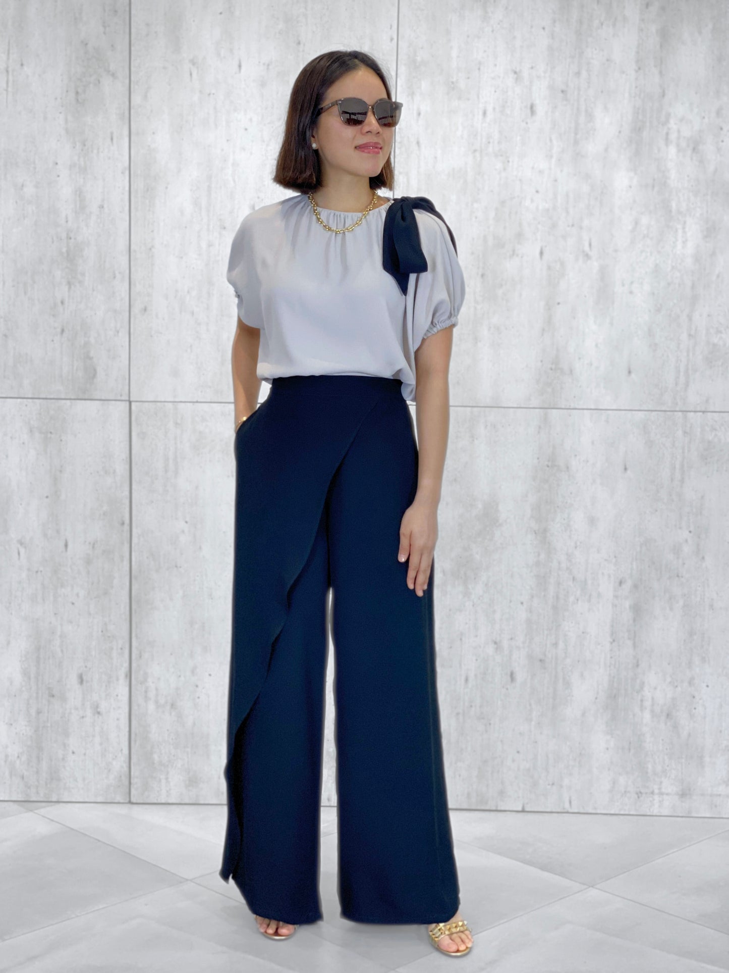 Finley (Plus Size) Overlap Accent Pants