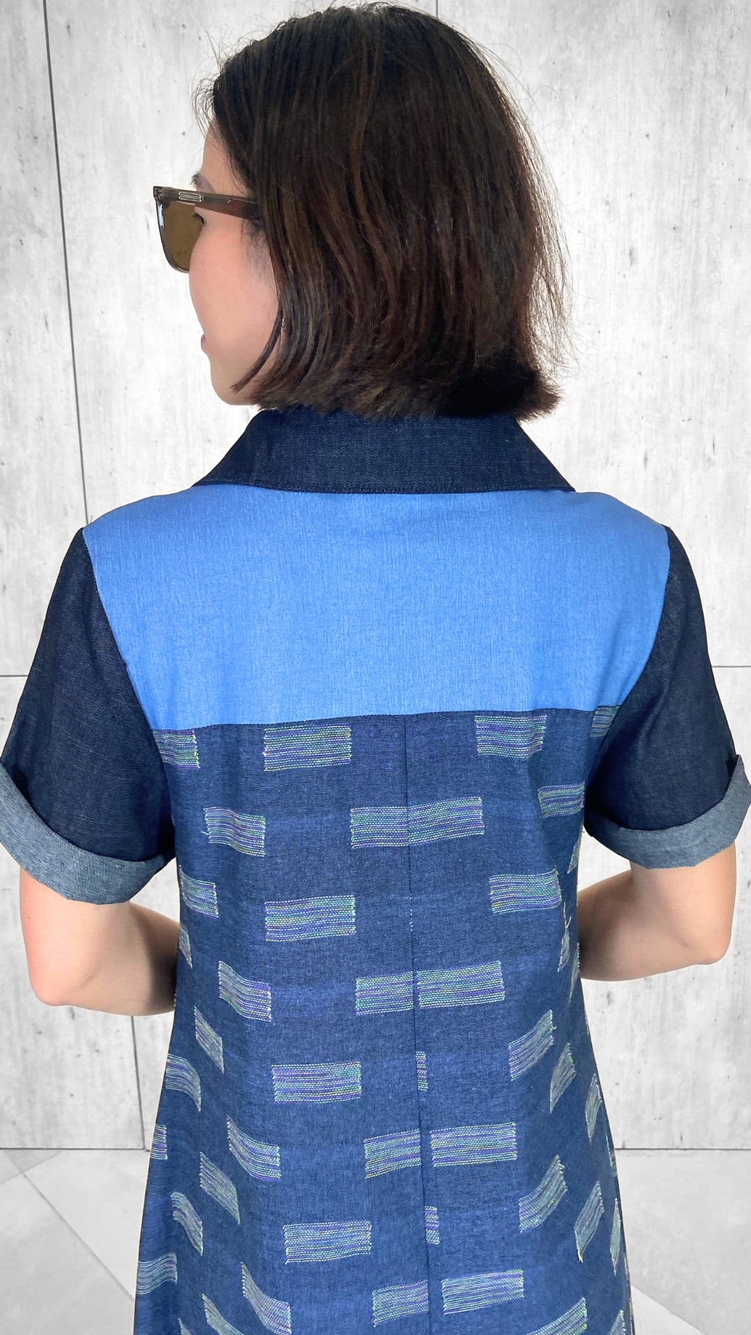 Vivian (Plus Size) Ethnic Denim Dress