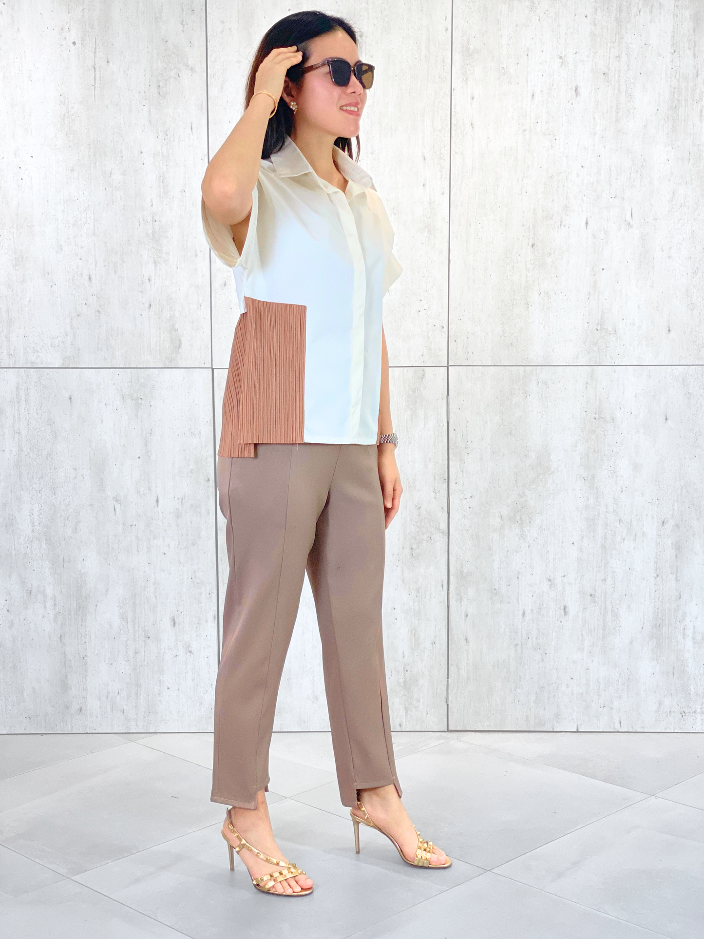 Sofia Pleated Top