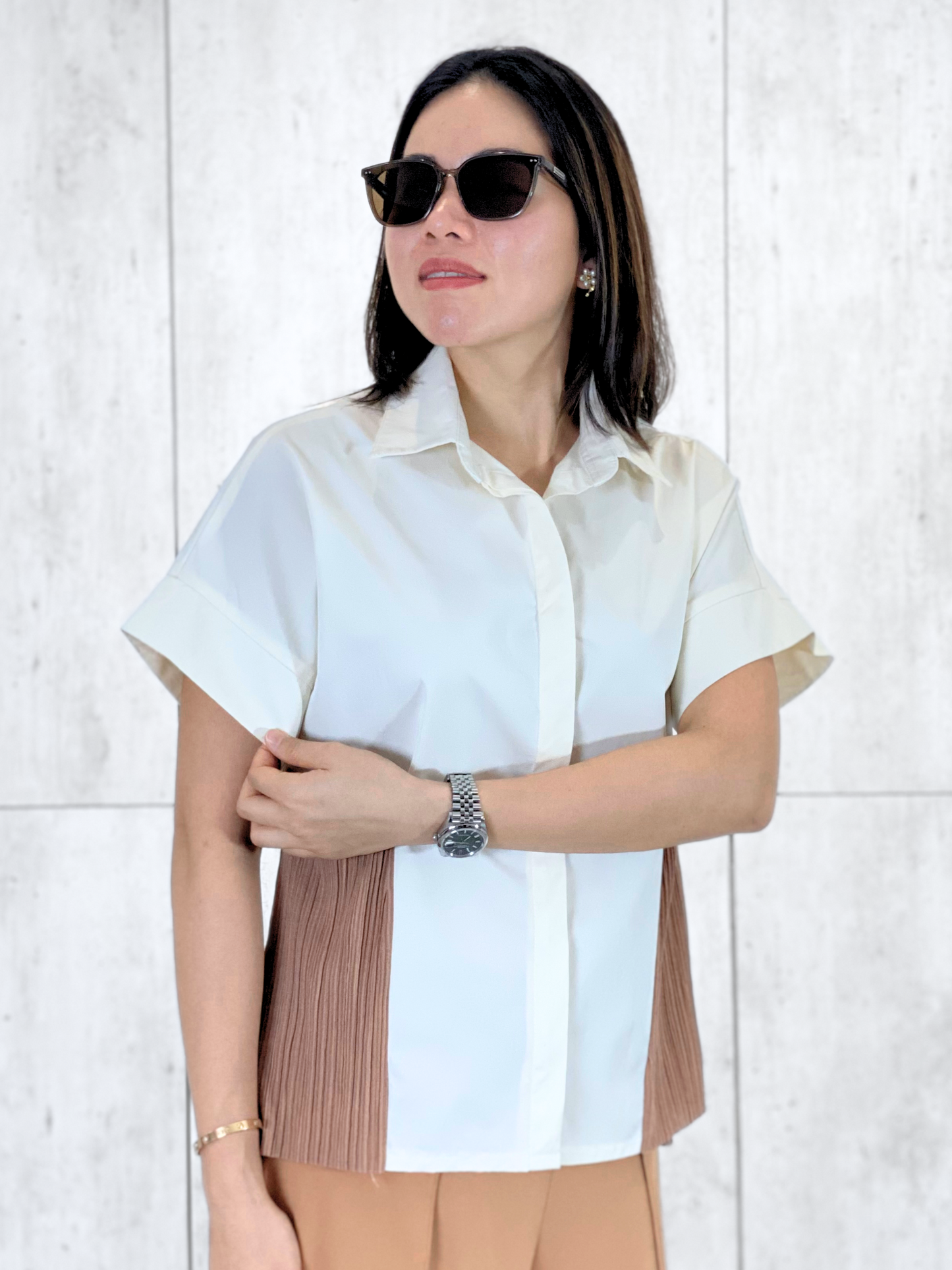 Sofia Pleated Top