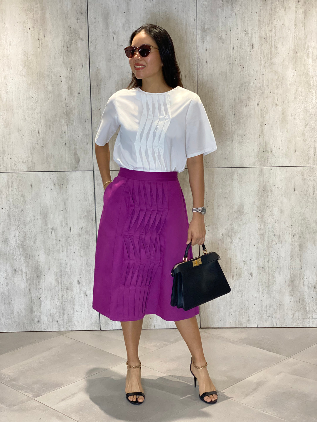 Nelly (Plus Size) Pleated Top