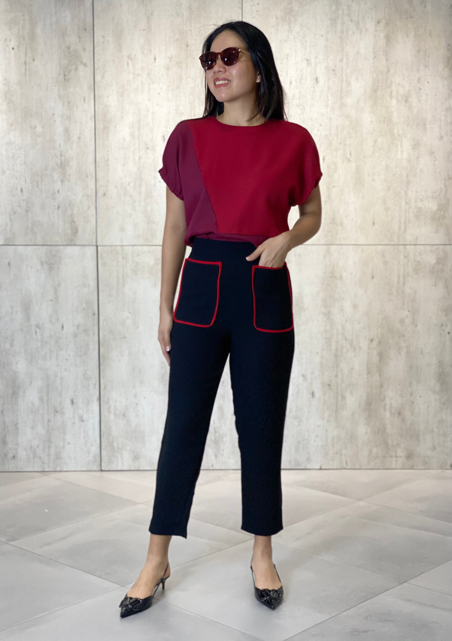 Ashley Piping Tapered Pants