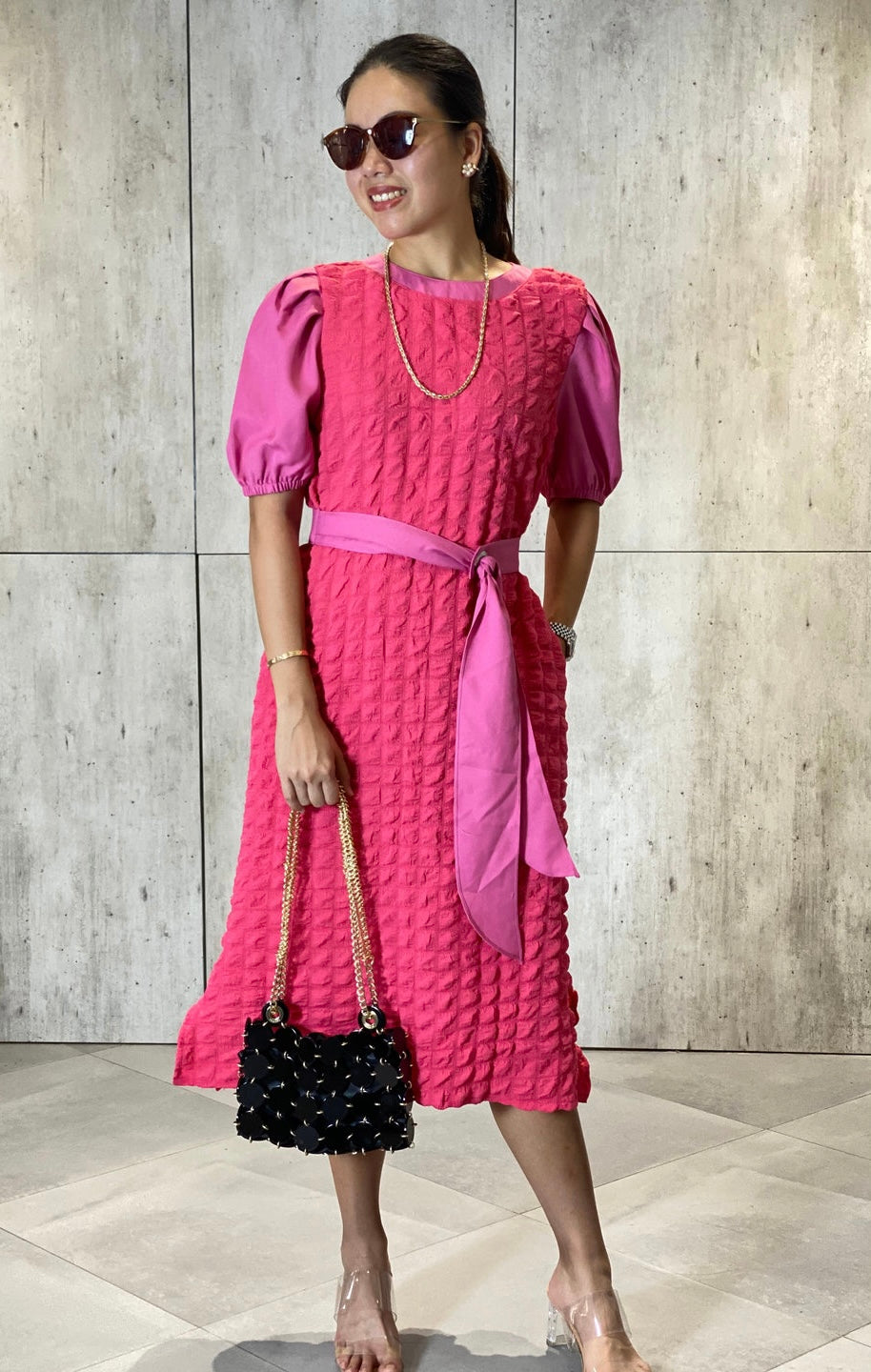 Harley Waffle Dress (Sash Included)