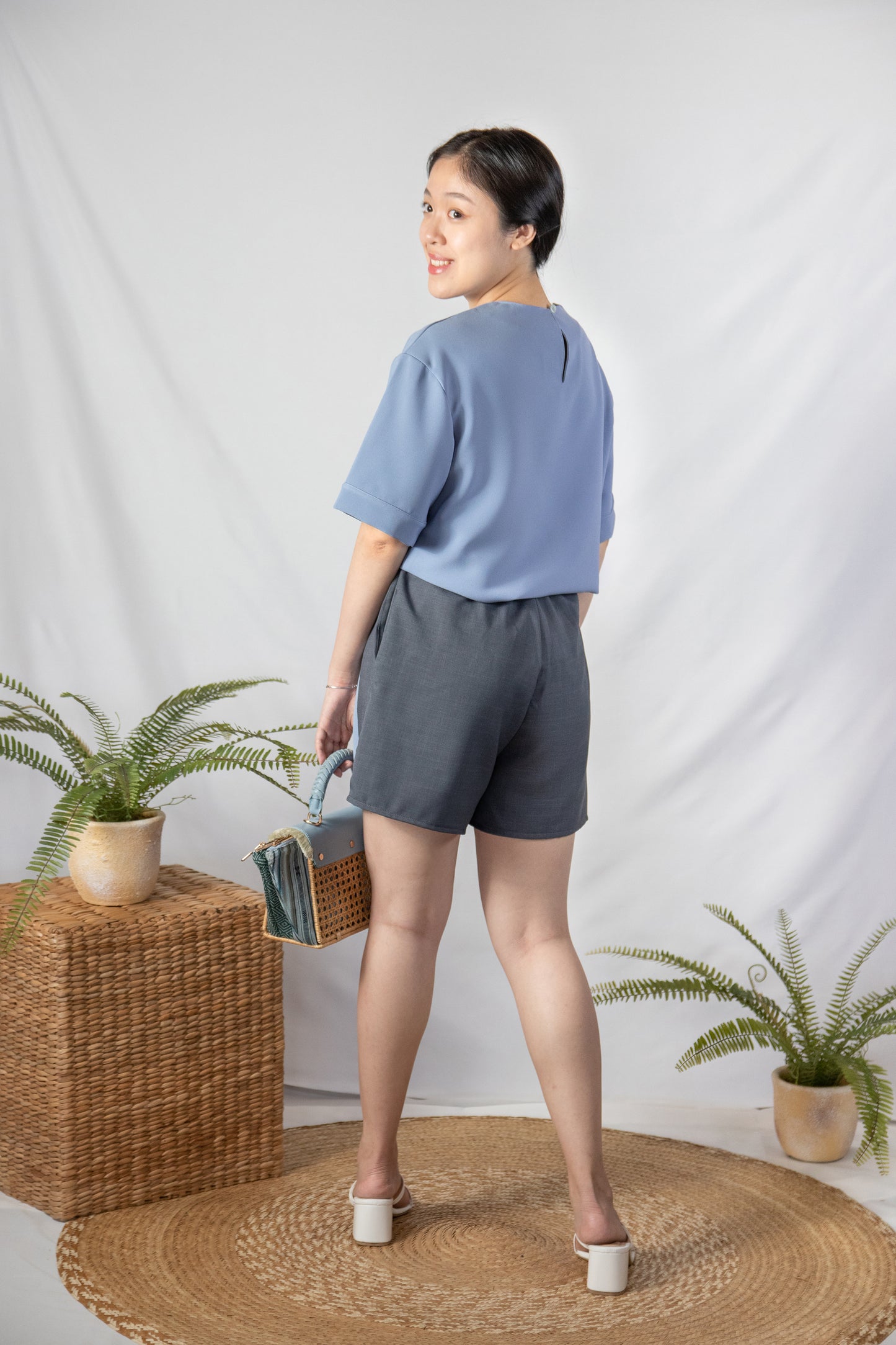 Mikaela Panel Mid-length Shorts