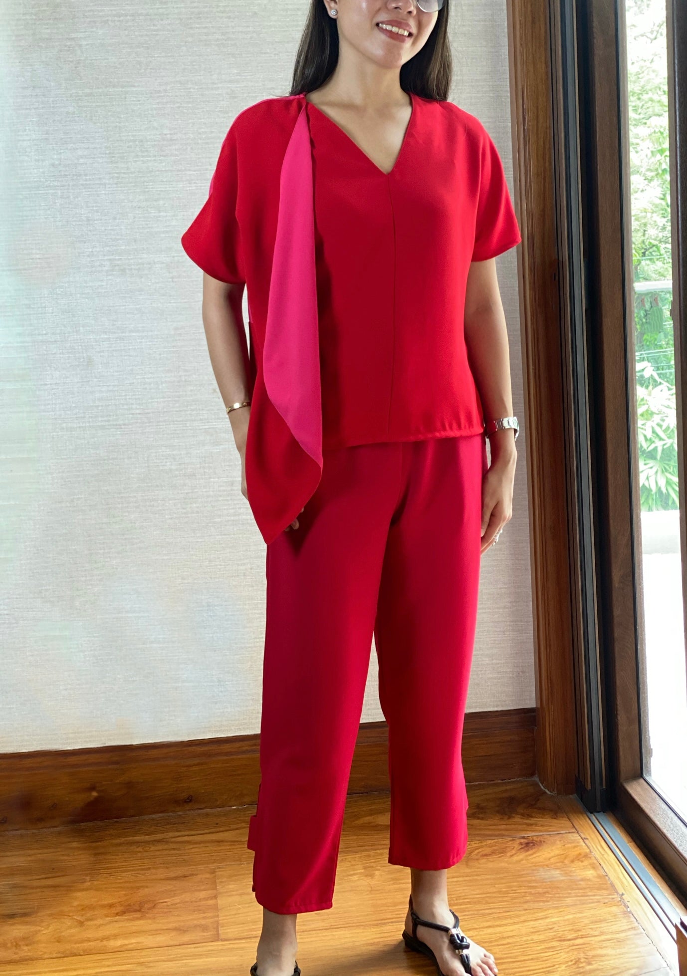 Tara (Plus Size) Inverted V-Hem Pants