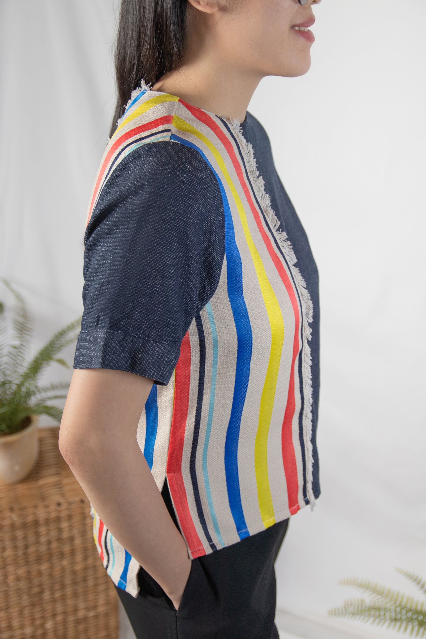 Tala (Plus Size) Fringe Panel Sleeves Top