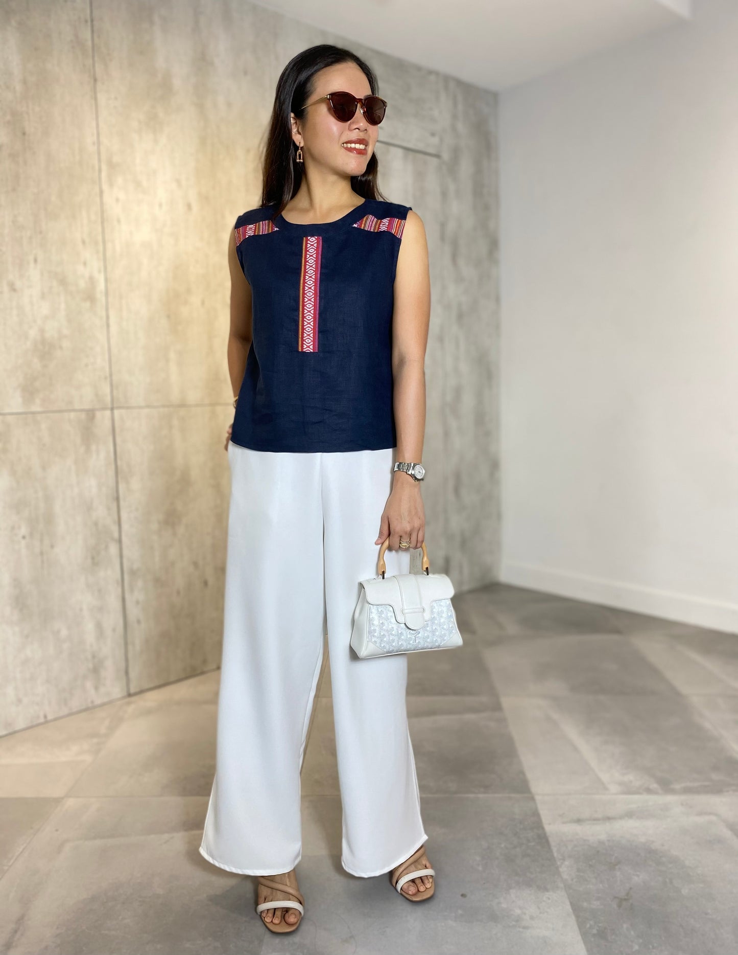 Pippa Ethnic Sleeveless Top