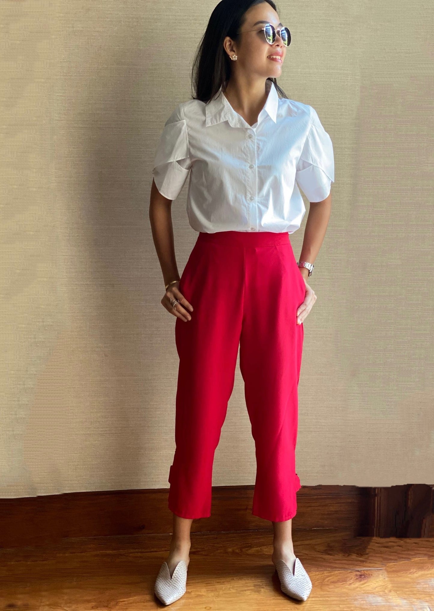 Tara (Plus Size) Inverted V-Hem Pants
