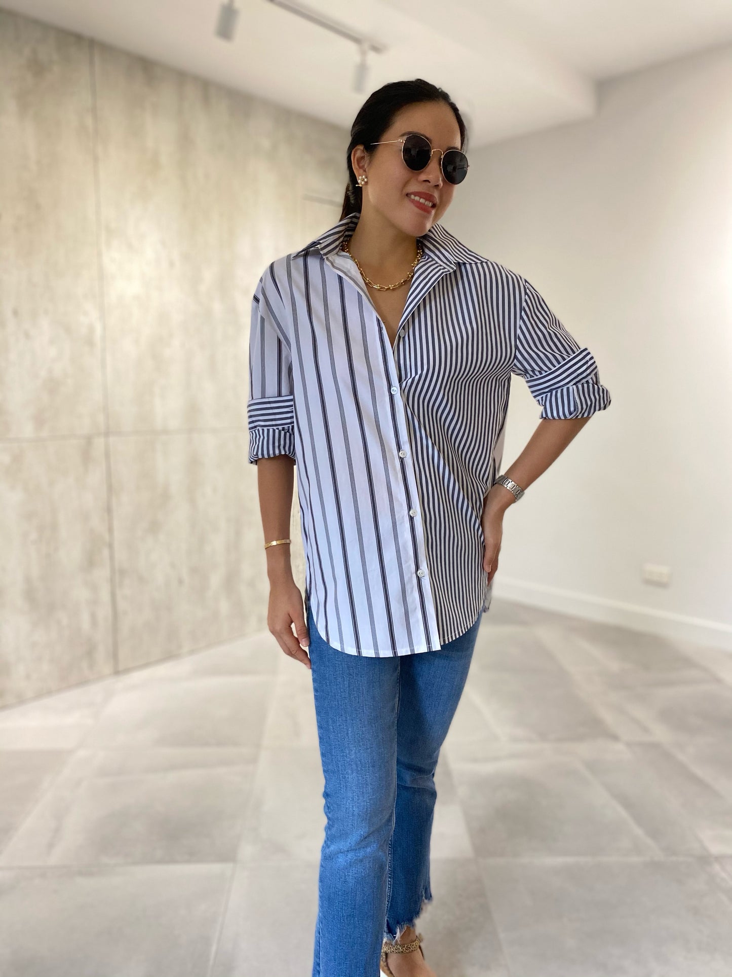 Hazel (Plus Size) Multi-wear Stripes Top