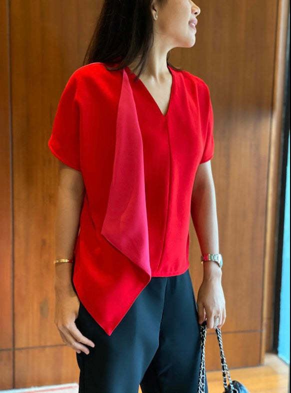 Tara (Plus Size) Sleeve Drape Top