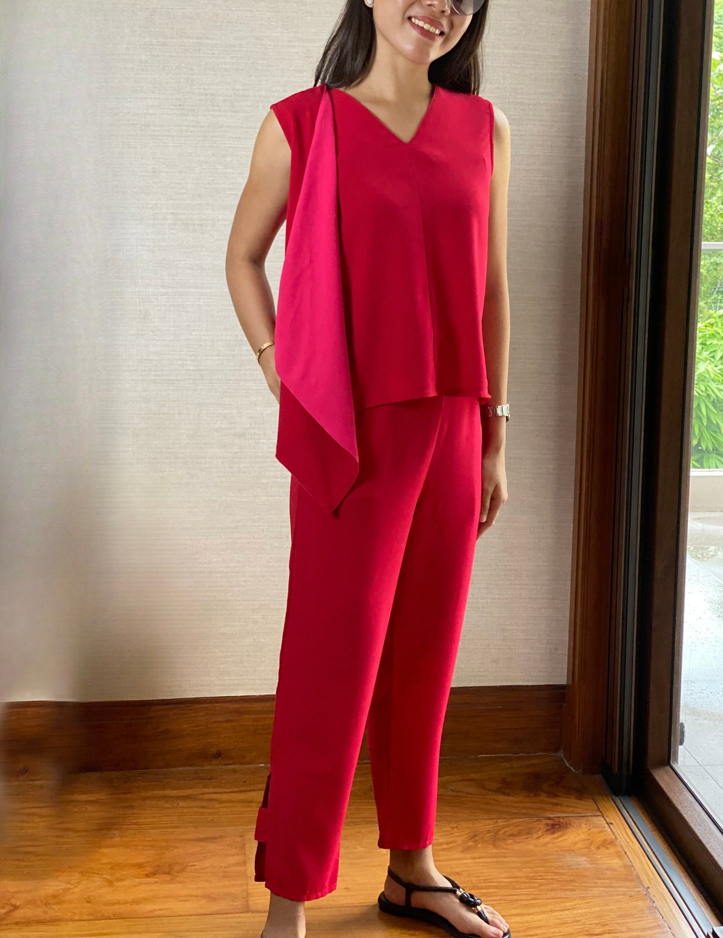 Tara Sleeveless Drape Top