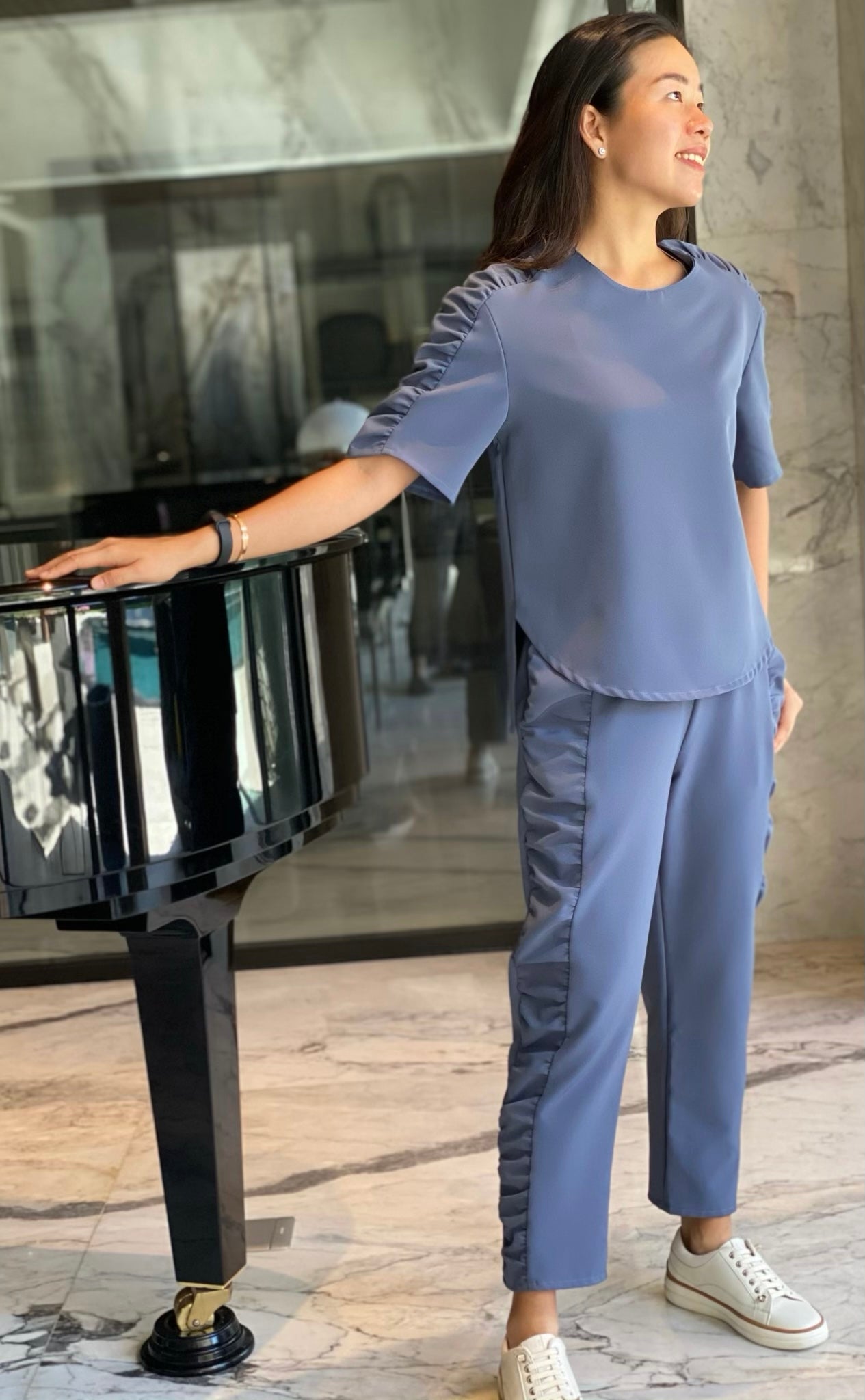 Veronica (Plus Size) Shirred Top