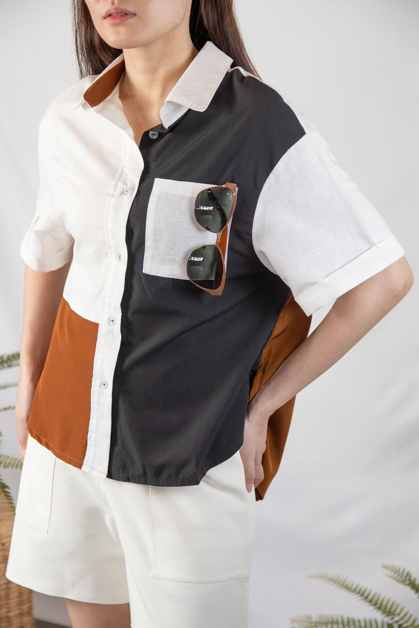 Tracy (Plus Size) Colorblock Top