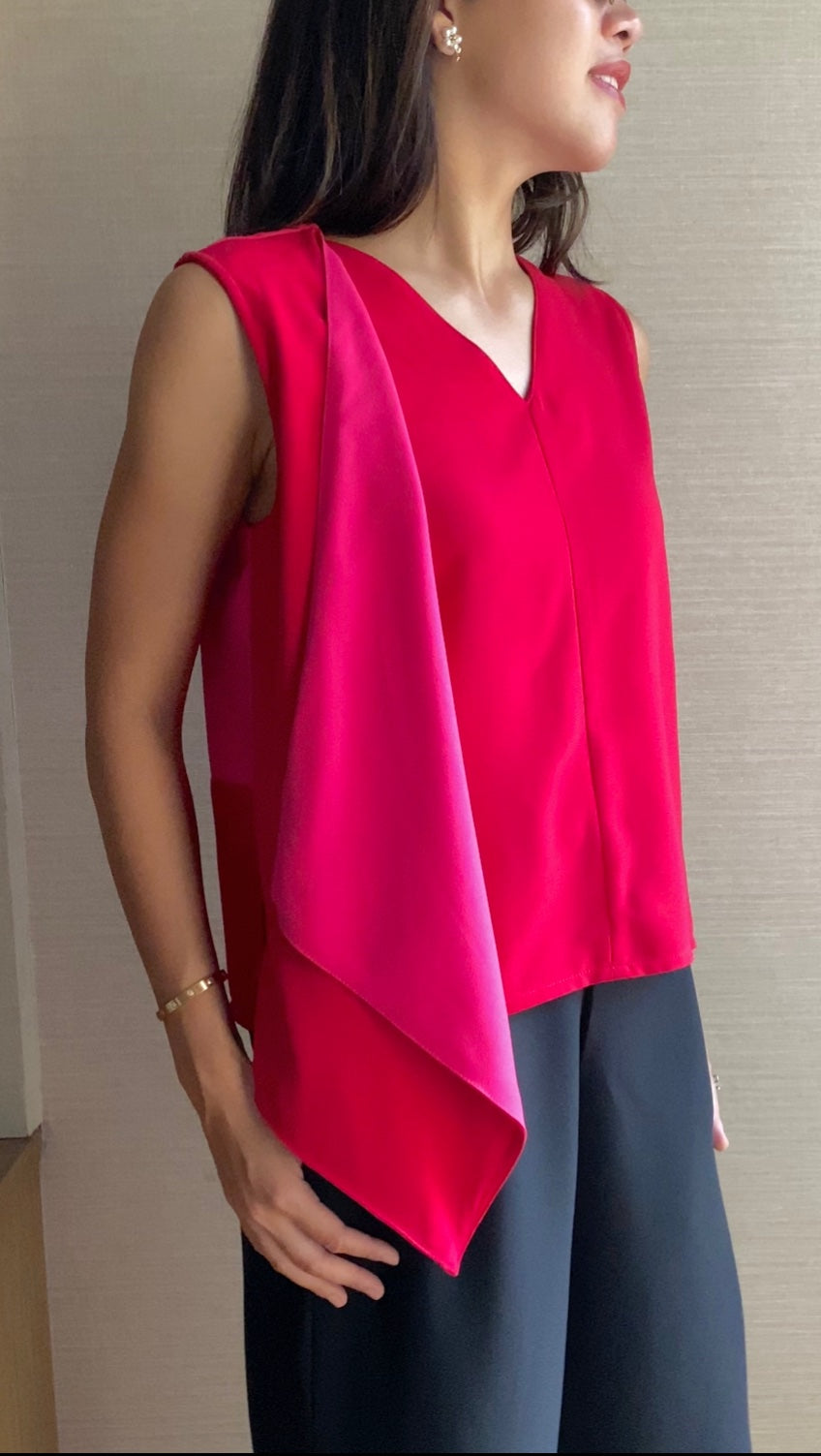 Tara Sleeveless Drape Top