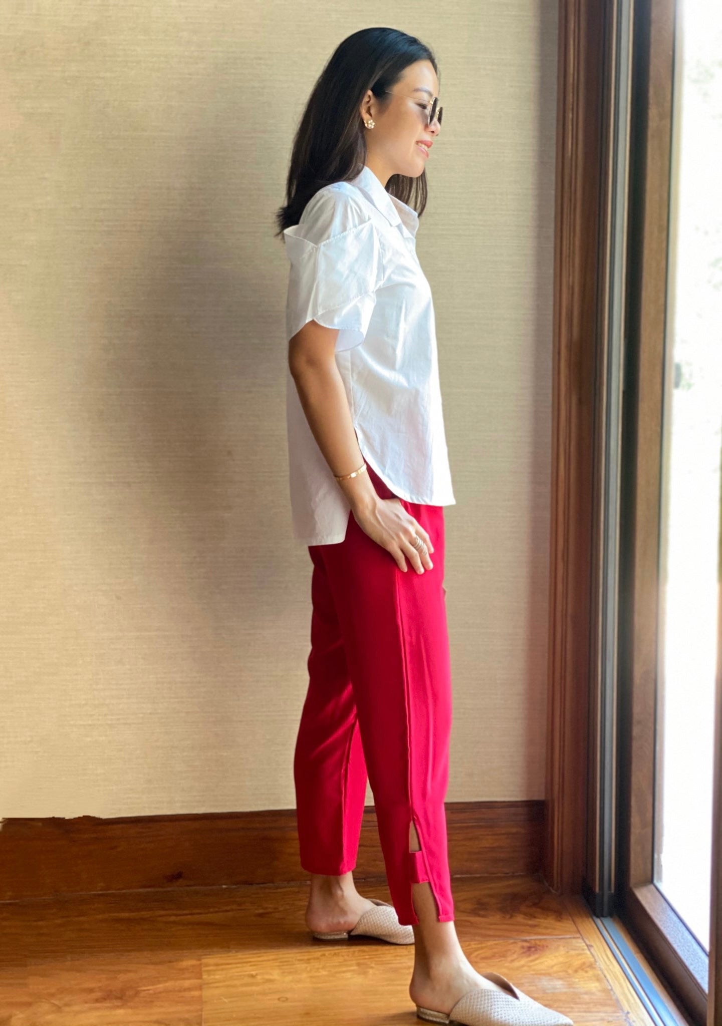 Tara (Plus Size) Inverted V-Hem Pants