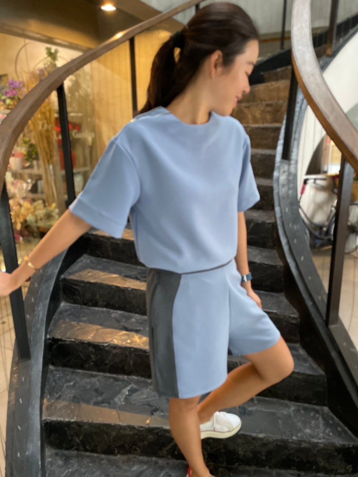 Mikaela Panel Mid-length Shorts
