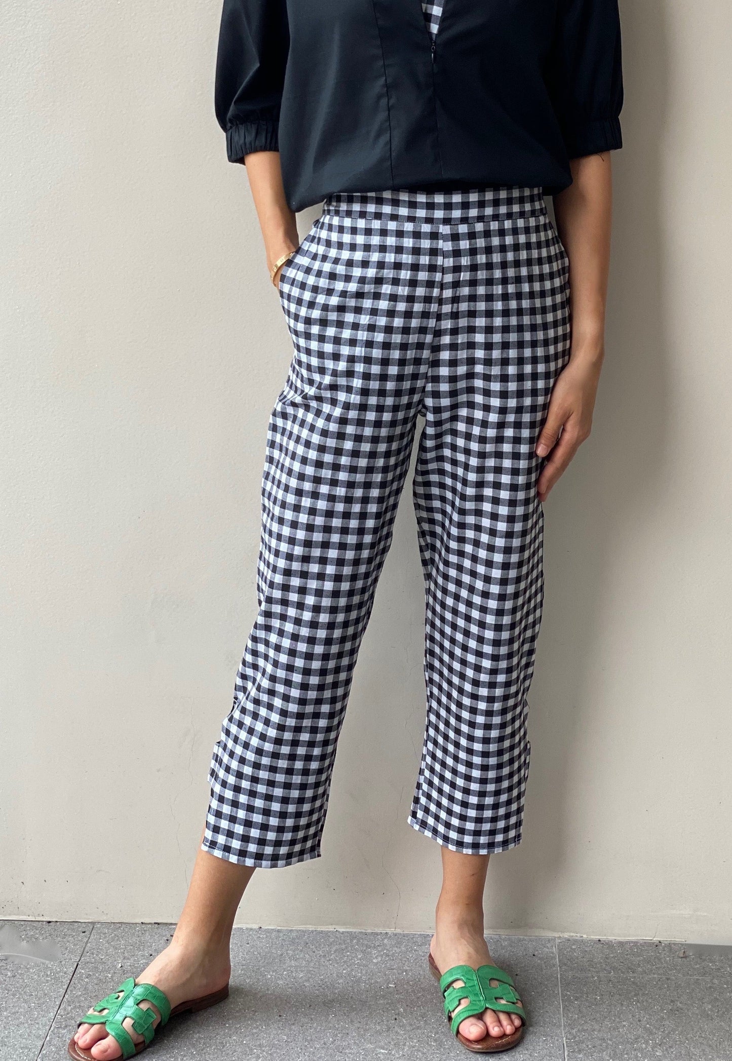 Rica Inverted V-hem Tapered Pants
