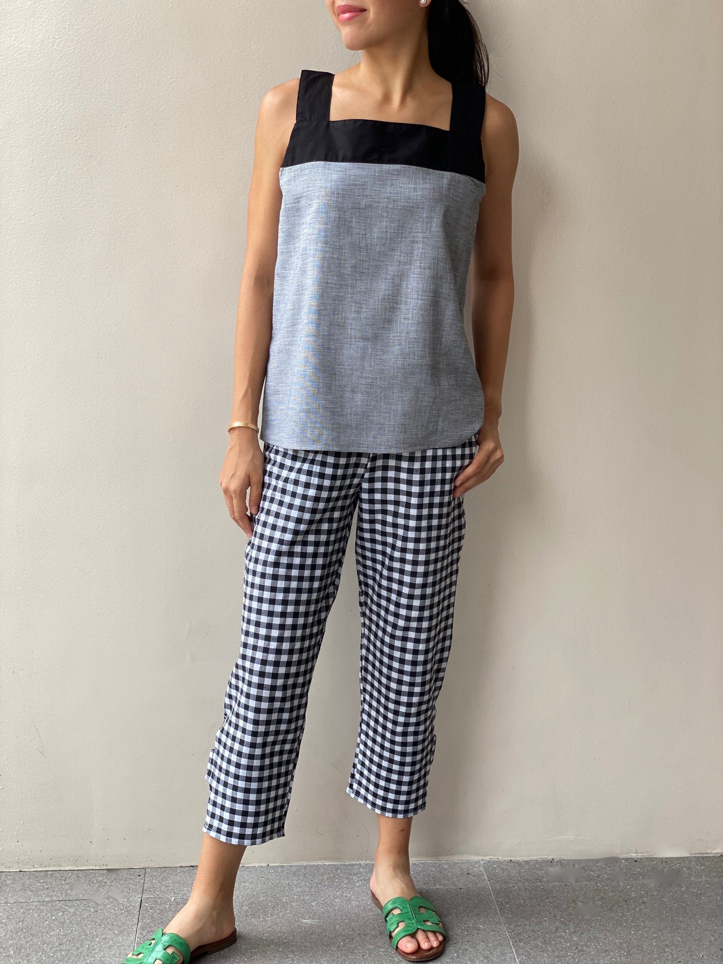 Rica Inverted V-hem Tapered Pants