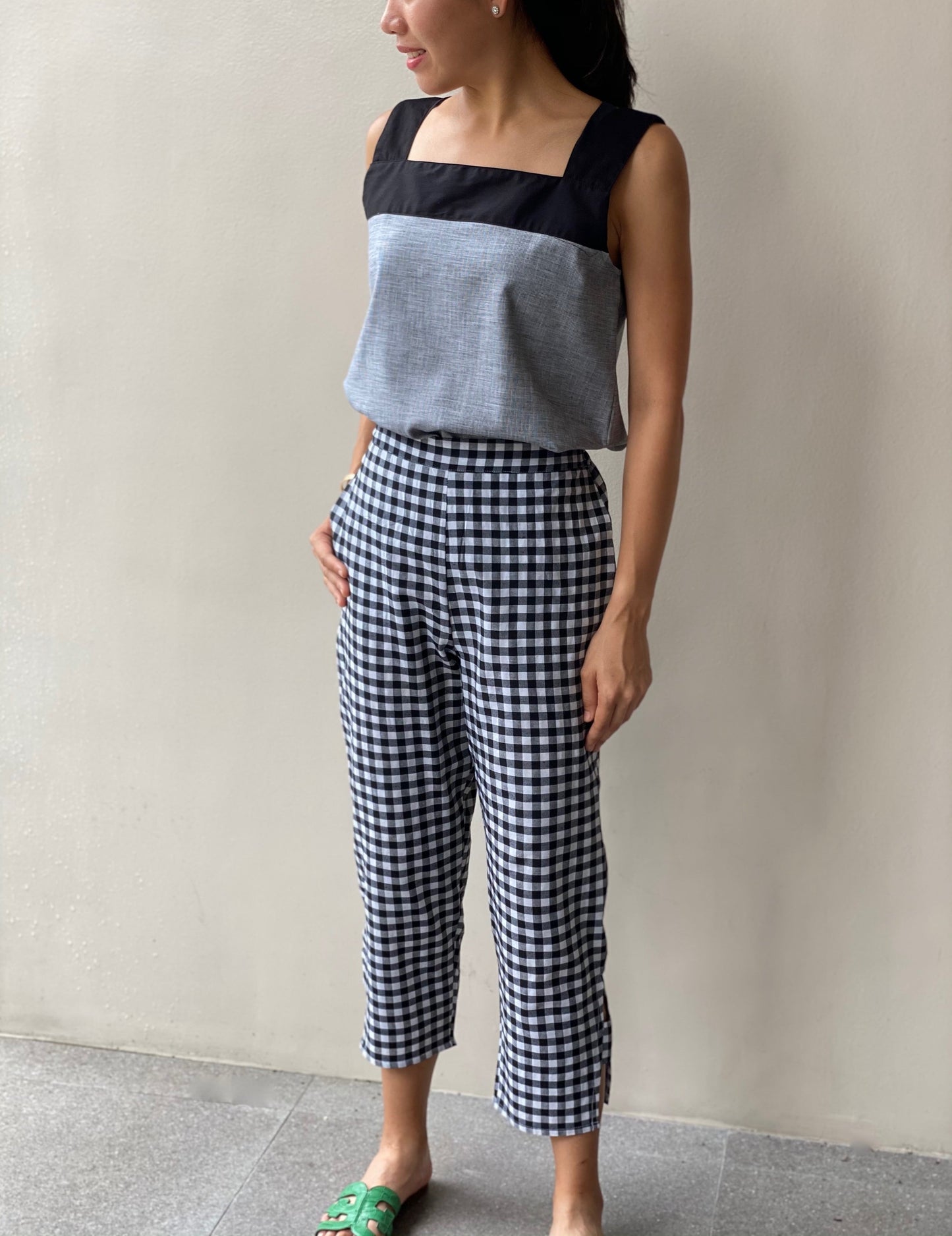 Rica Inverted V-hem Tapered Pants
