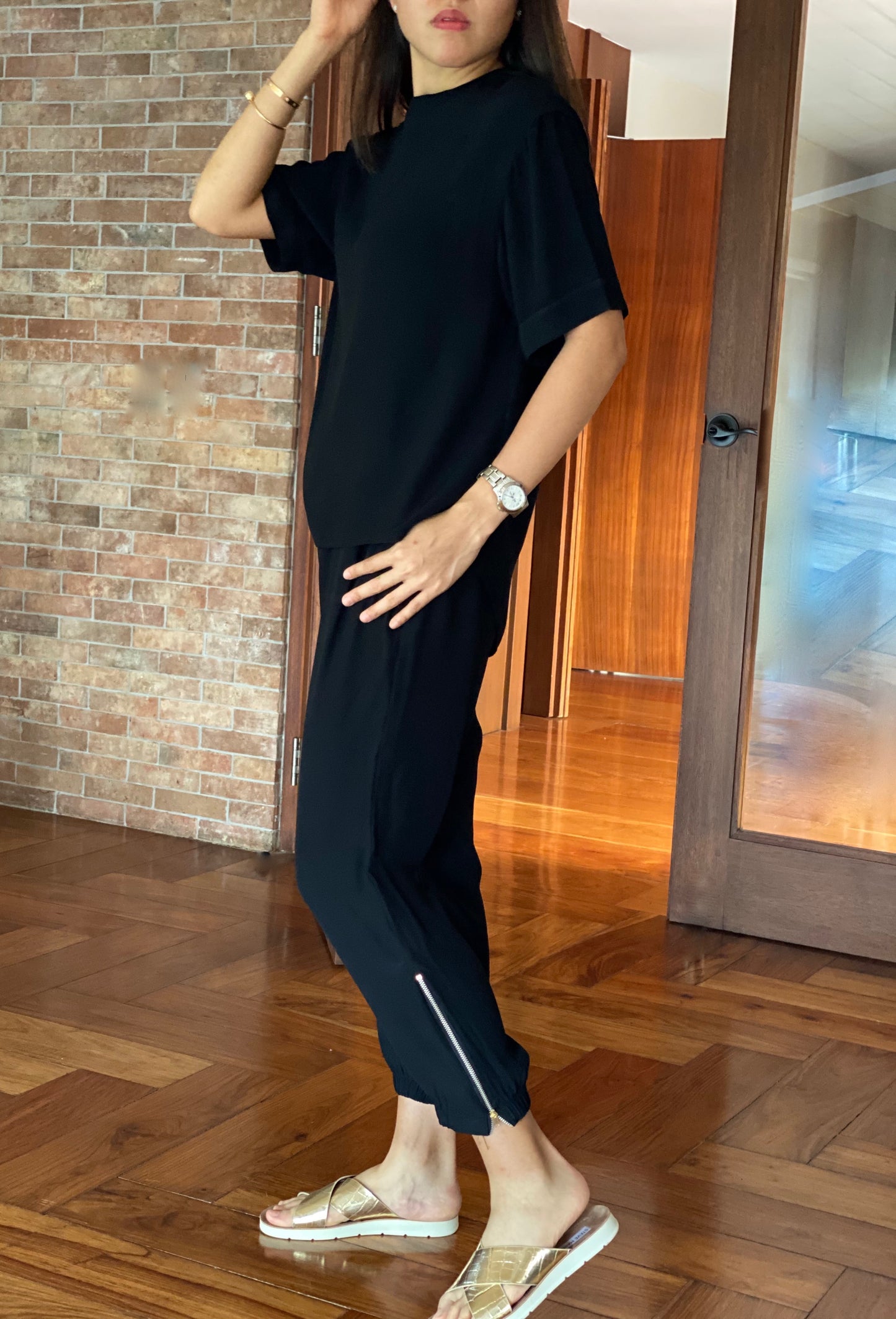 Mikaela Zipper Accent Pants