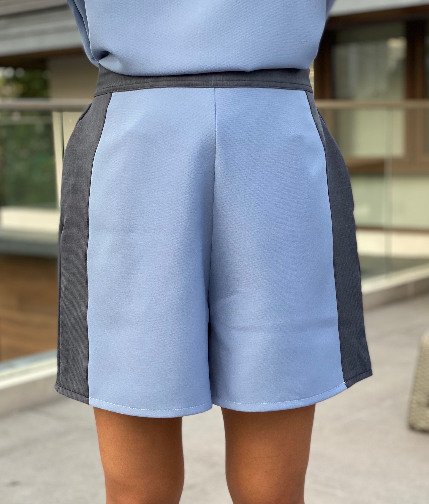 Mikaela Panel Mid-length Shorts