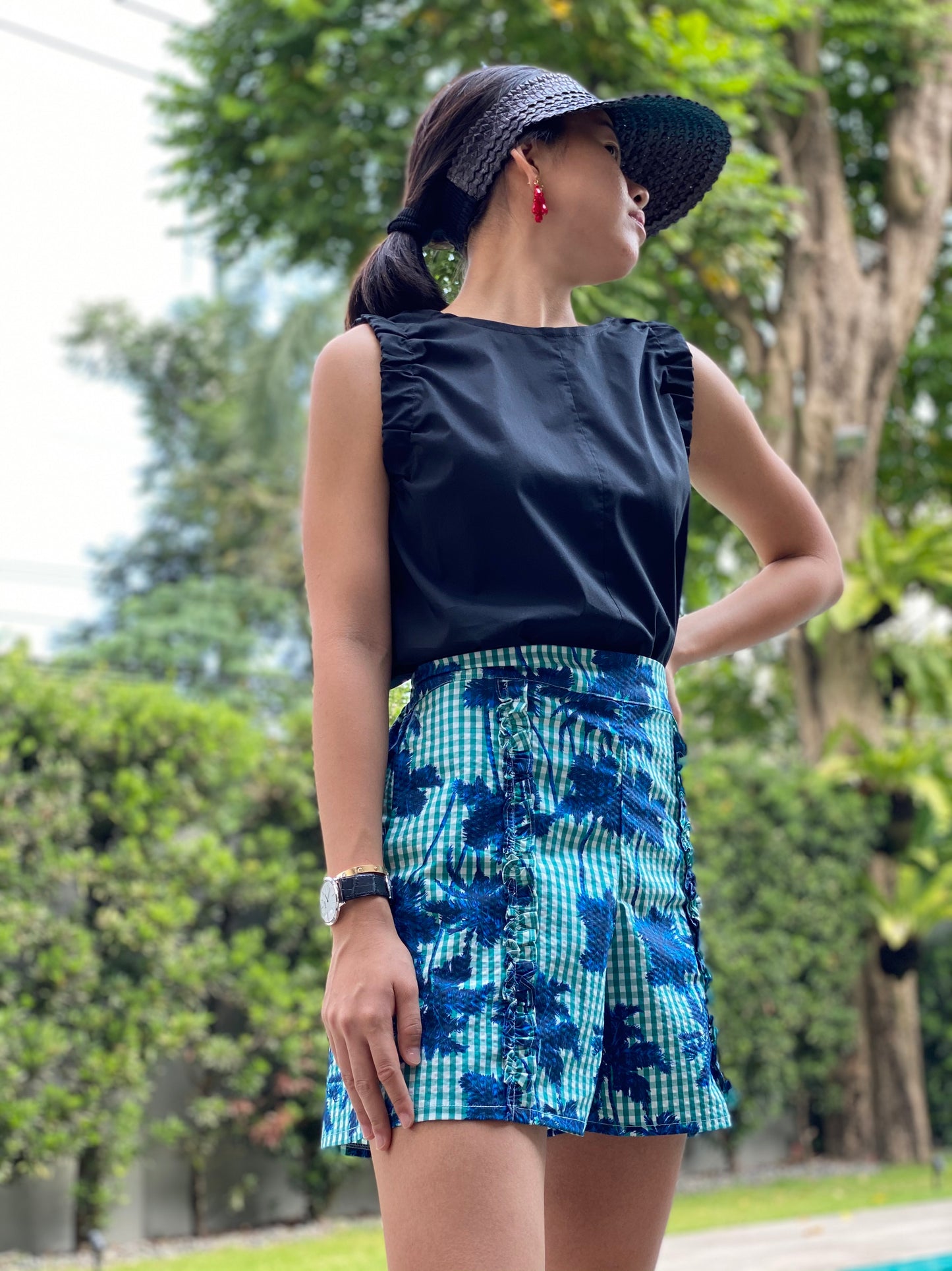 Eliza Elasticized Accent Top