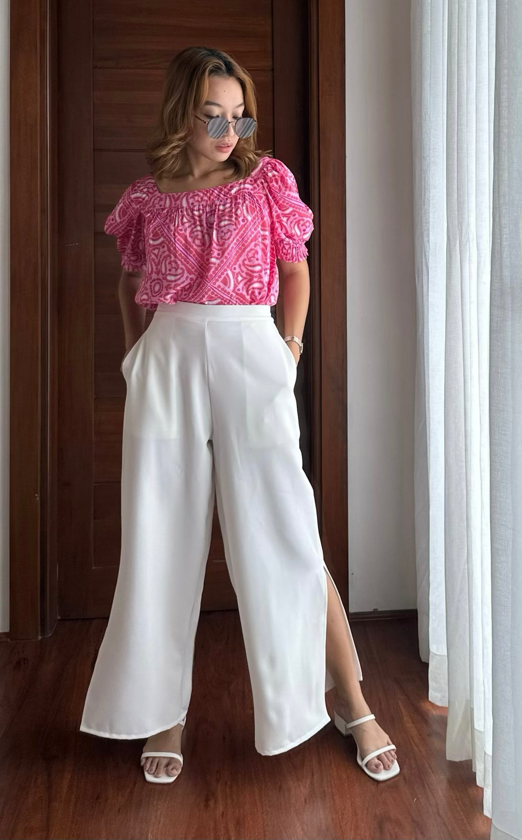Naomi (Plus Size) Side Slit Pants