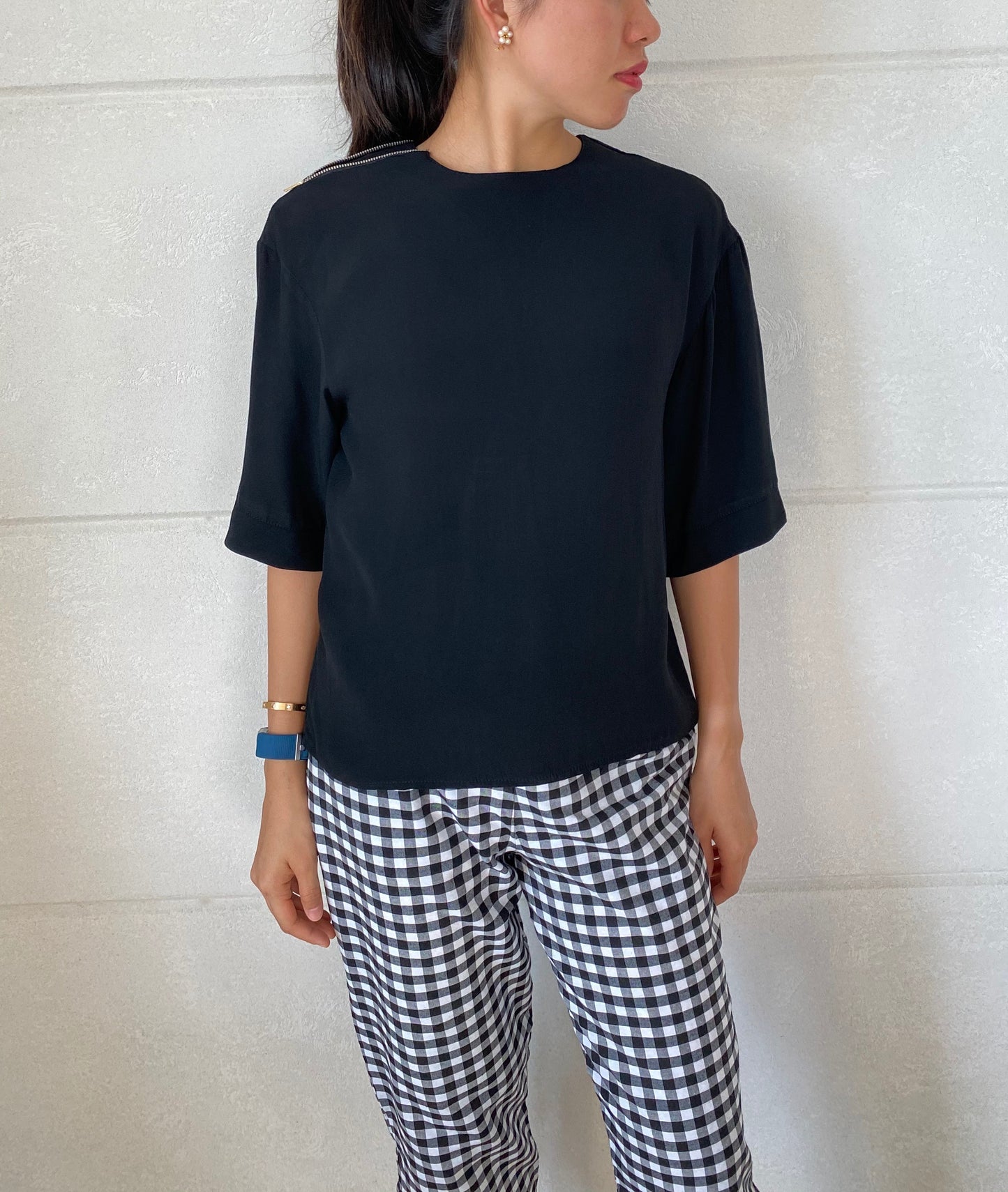 Mikaela Zipper Accent Top