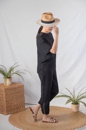 Mikaela Zipper Accent Pants