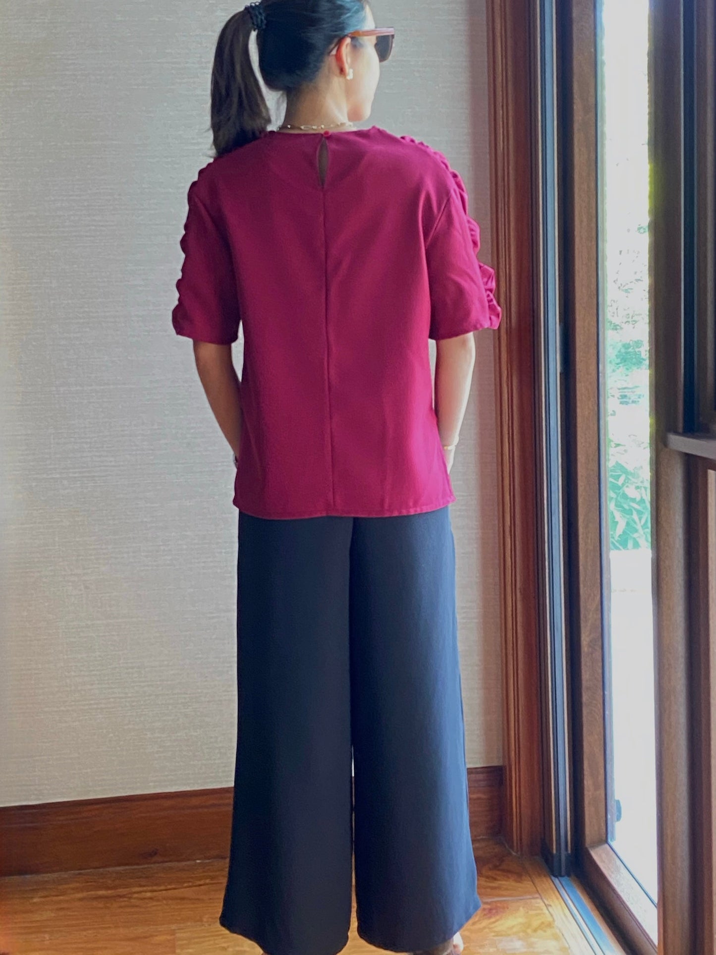 Veronica (Plus Size) Shirred Top