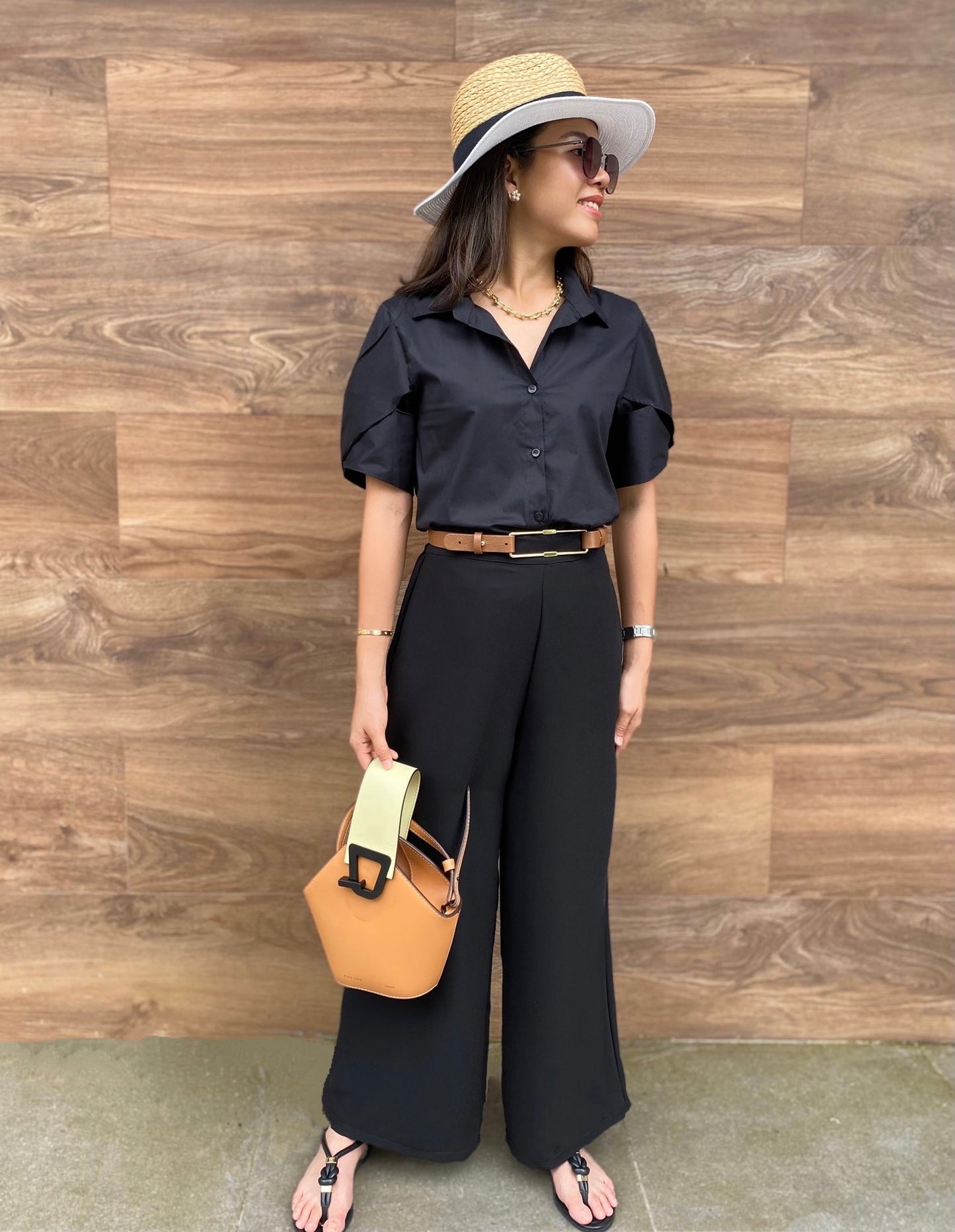 Marga Weave Sleeve Top