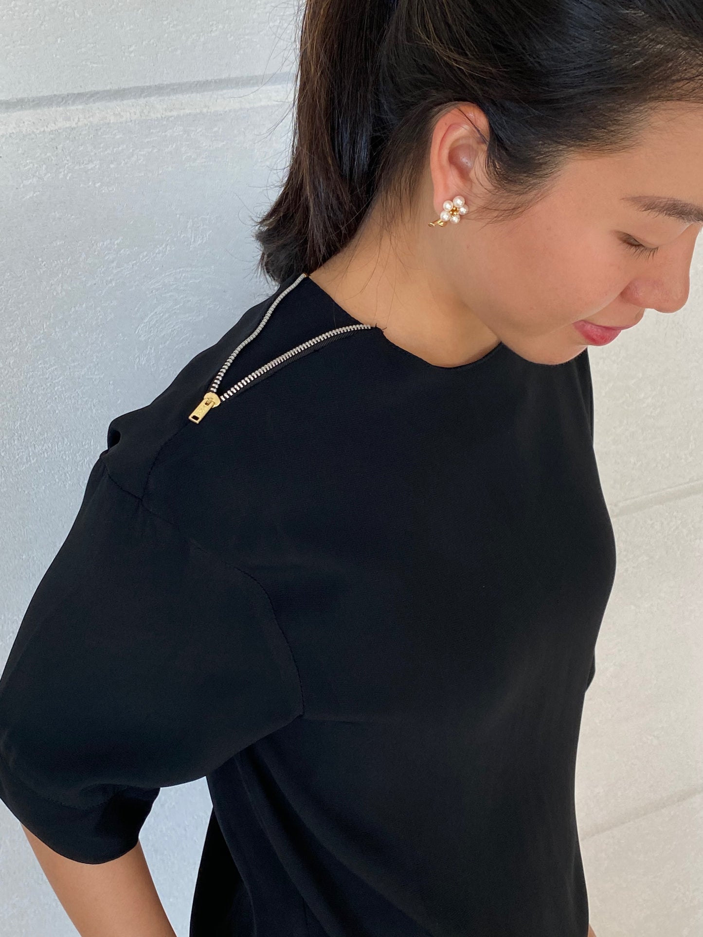 Mikaela Zipper Accent Top