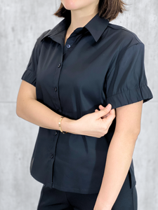 Piera Elasticized Polo Top